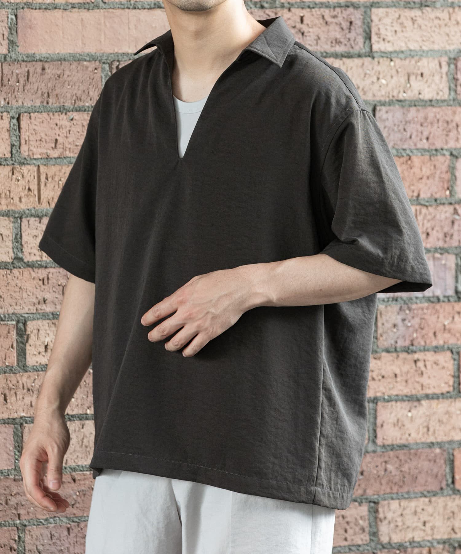 URBAN RESEARCH ROSSO「『セットアップ対応』『防シワ/速乾』ドライイージースキッパーシャツ」|シャツ・ブラウス|