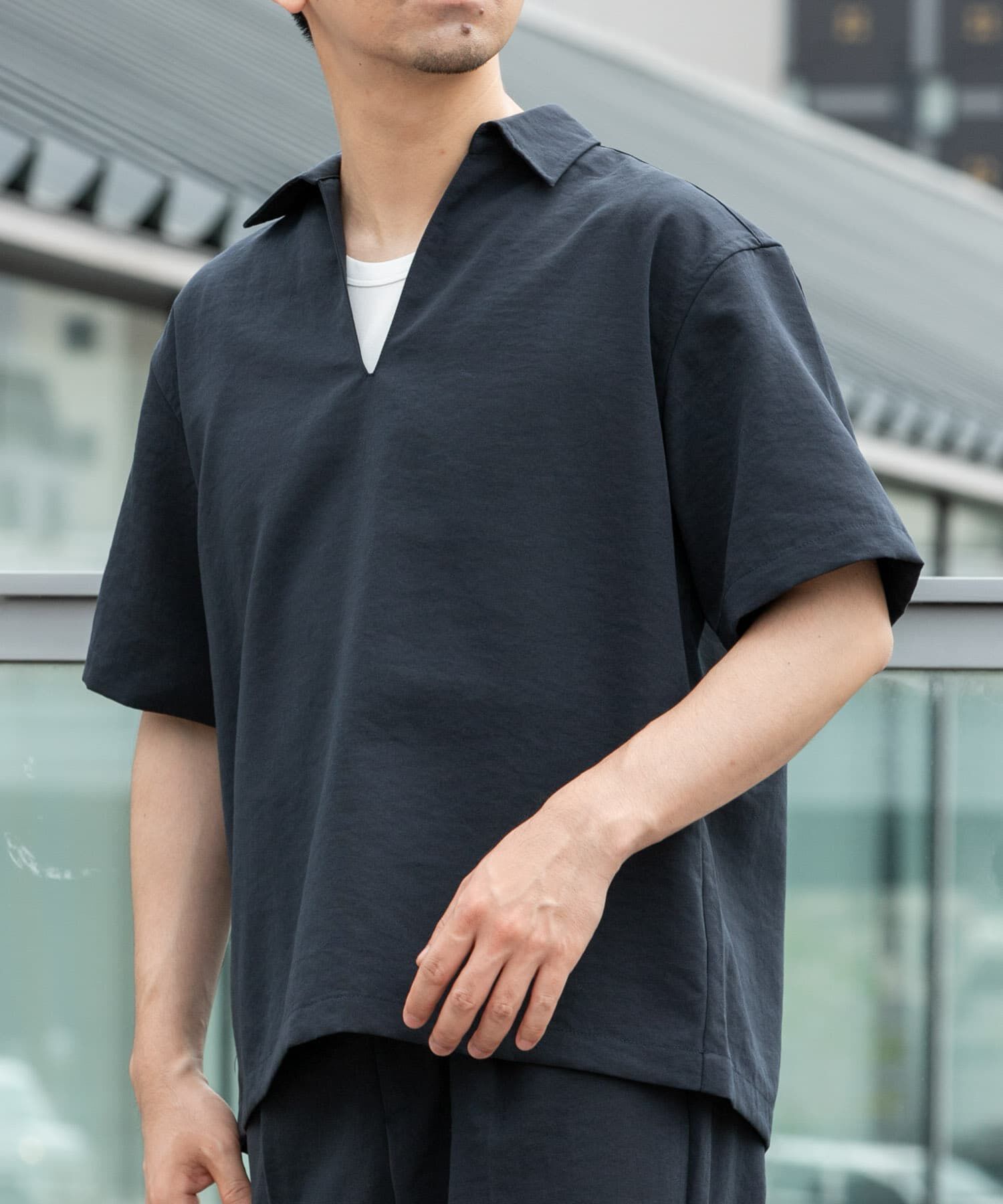 URBAN RESEARCH ROSSO「『セットアップ対応』『防シワ/速乾』ドライイージースキッパーシャツ」|シャツ・ブラウス|
