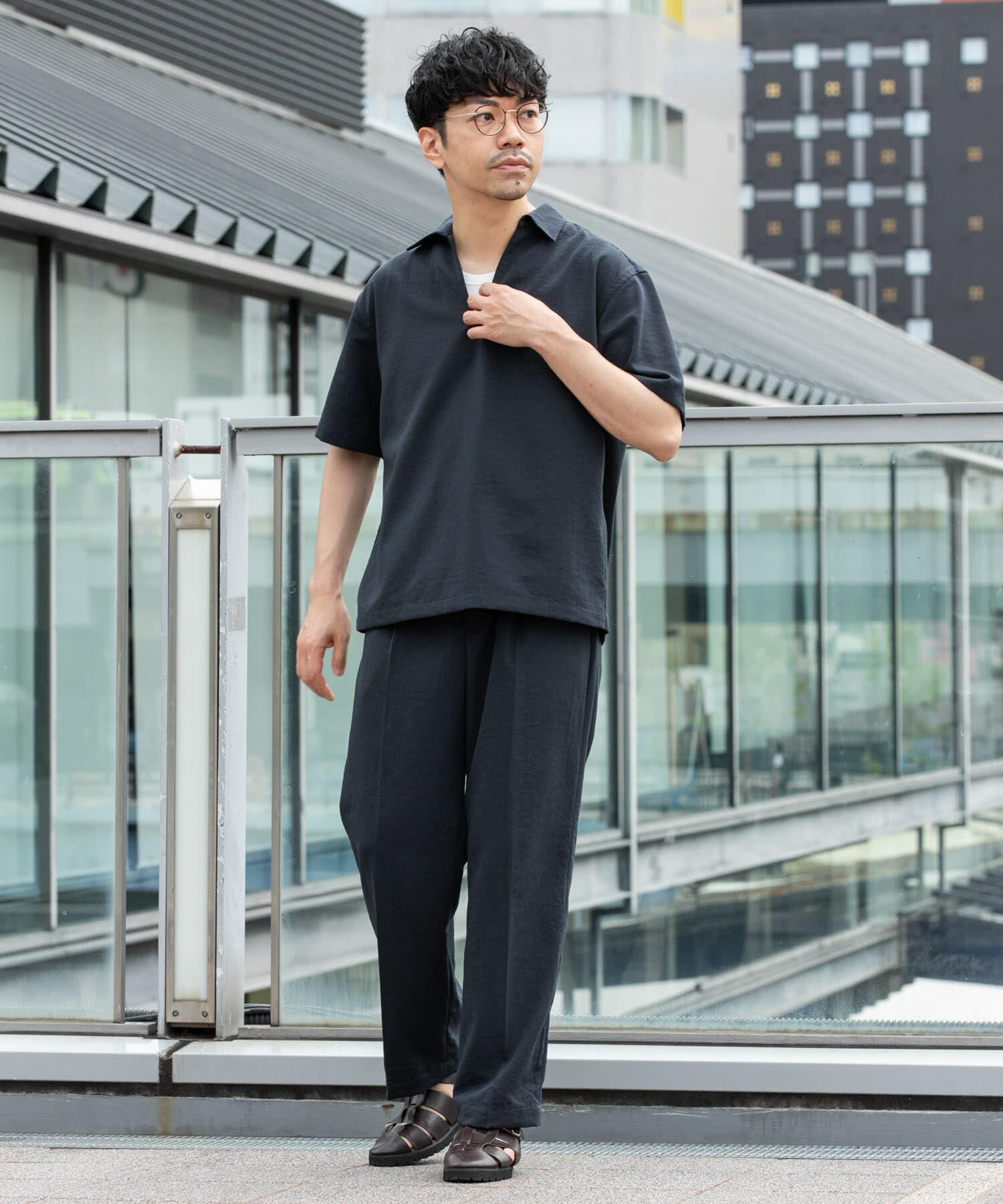 URBAN RESEARCH ROSSO「『セットアップ対応』『防シワ/速乾』ドライイージースキッパーシャツ」|シャツ・ブラウス|