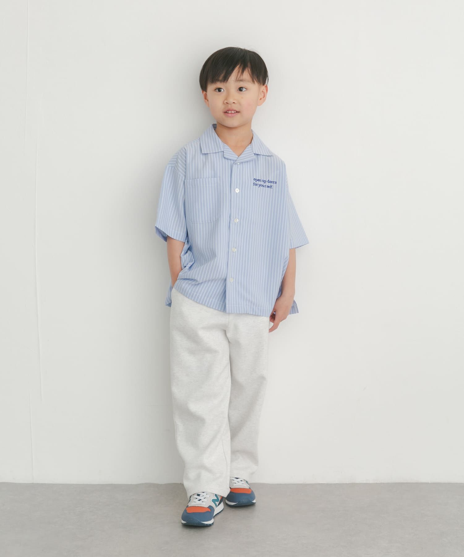 URBAN RESEARCH DOORS「『150サイズあり』ロゴ刺繍ストライプシャツ(KIDS)」|その他|
