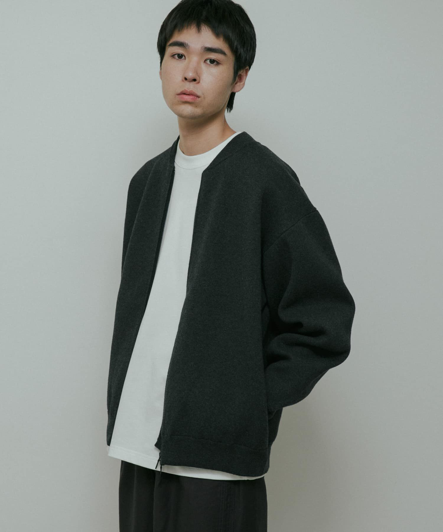 URBAN RESEARCH DOORS「CottonCashmere ZipBlouson」|ブルゾン・スタジャン|