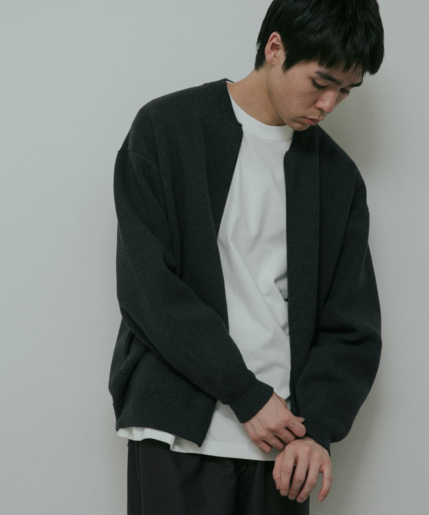 URBAN RESEARCH DOORS「CottonCashmere ZipBlouson」|ブルゾン・スタジャン|