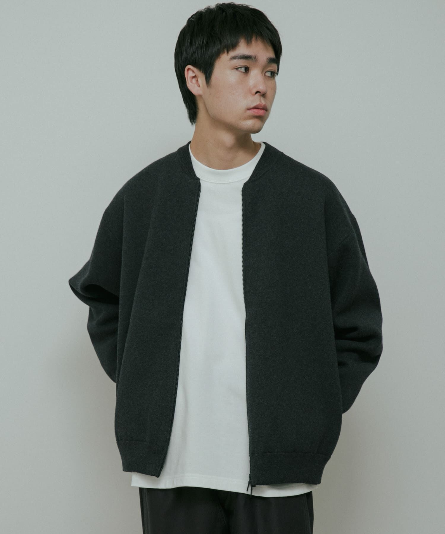URBAN RESEARCH DOORS「CottonCashmere ZipBlouson」|ブルゾン・スタジャン|