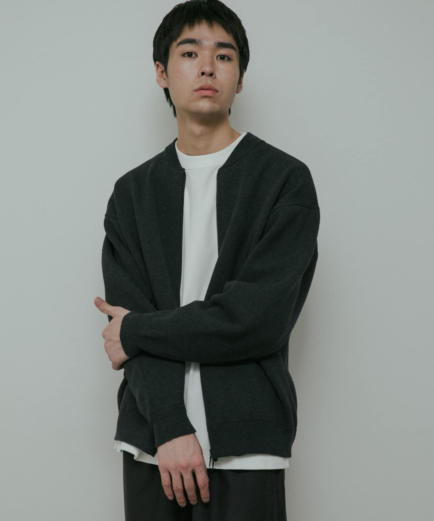 URBAN RESEARCH DOORS「CottonCashmere ZipBlouson」|ブルゾン・スタジャン|