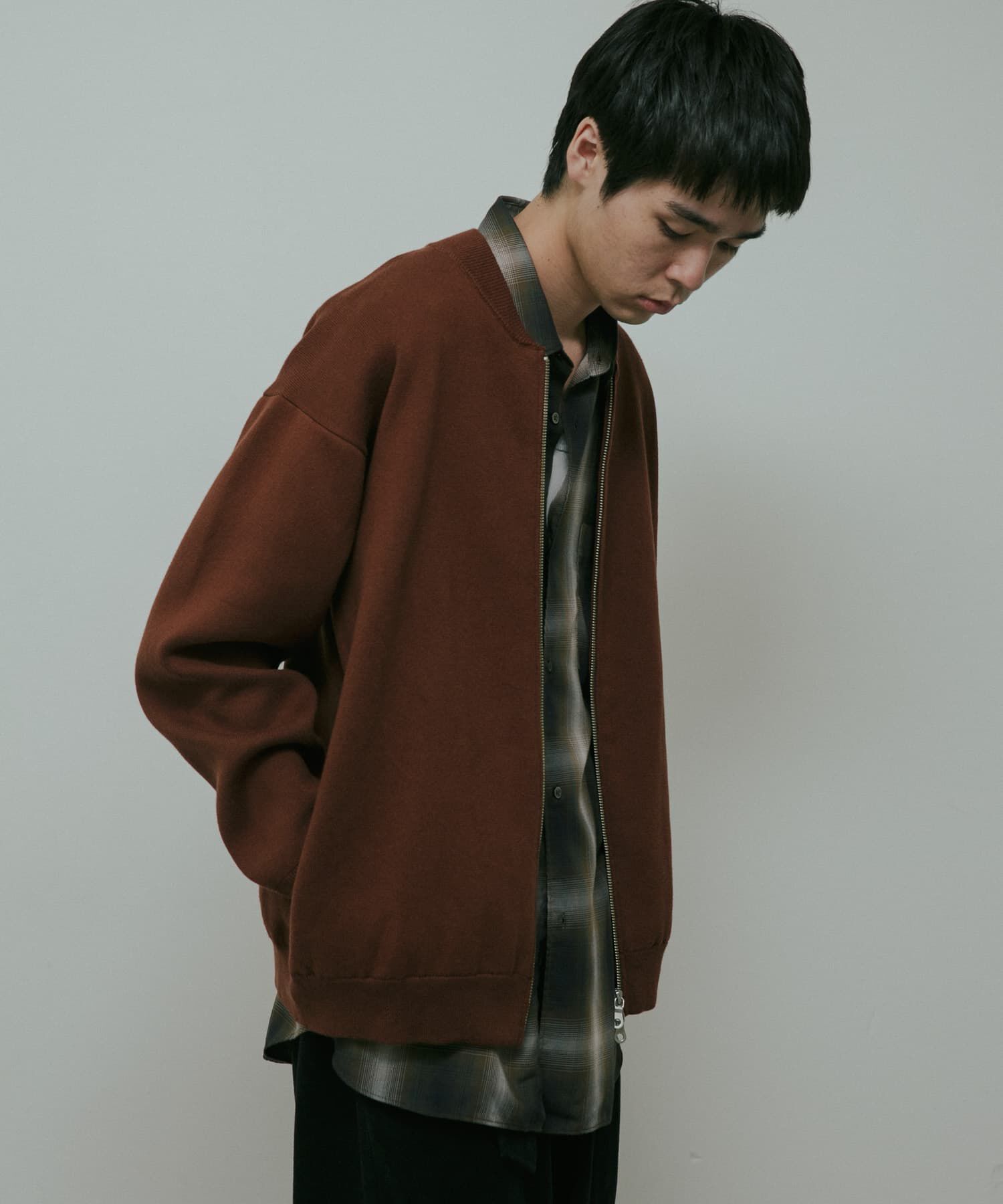 URBAN RESEARCH DOORS「CottonCashmere ZipBlouson」|ブルゾン・スタジャン|