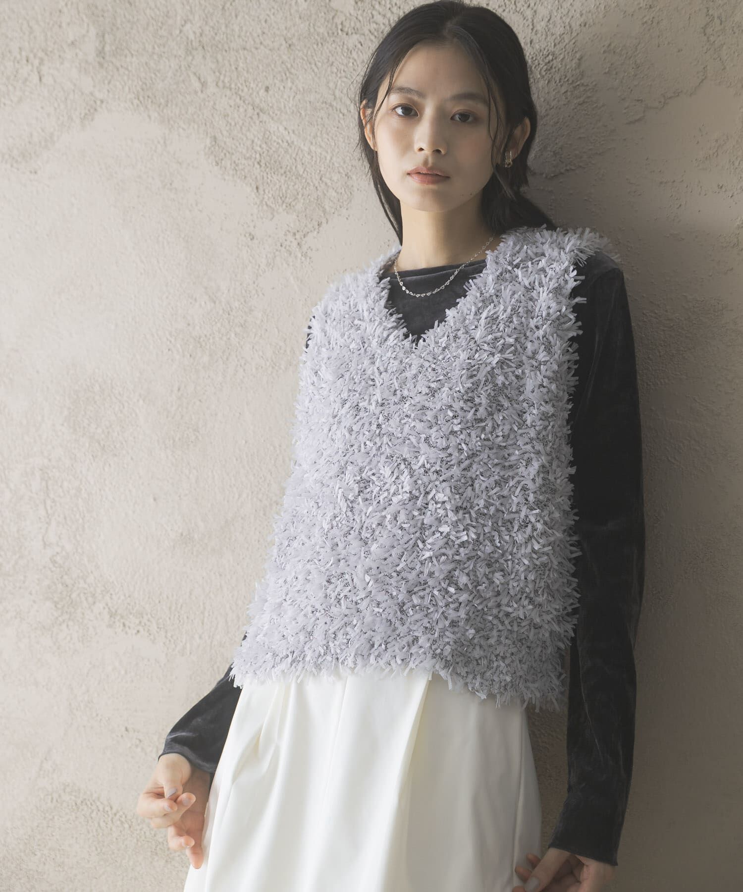 URBAN RESEARCH ROSSO「シアーベロアバックシームカットソー」|Tシャツ・カットソー|