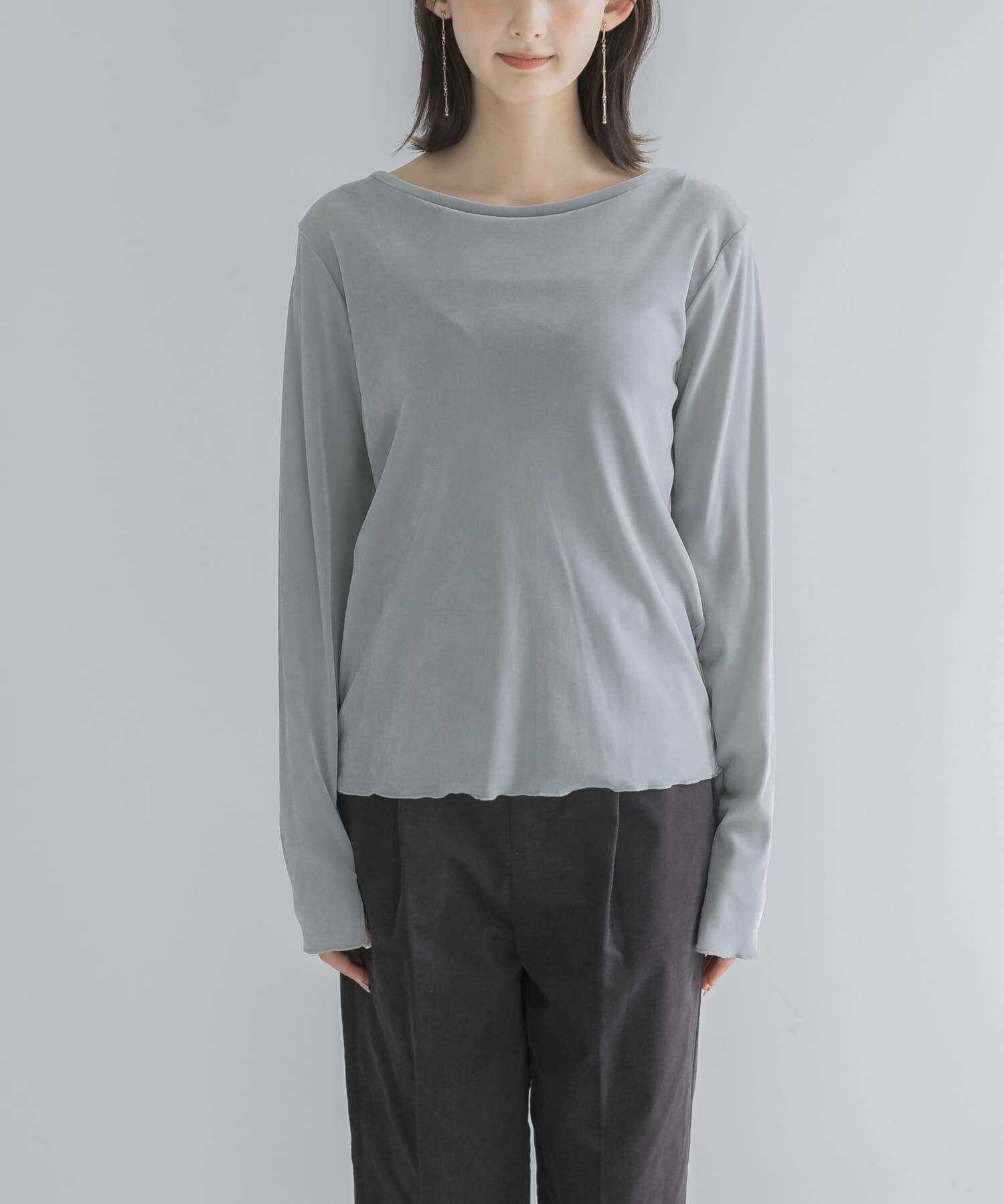 URBAN RESEARCH ROSSO「シアーベロアバックシームカットソー」|Tシャツ・カットソー|