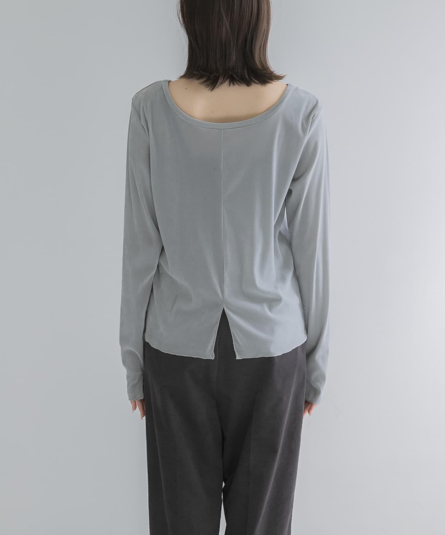 URBAN RESEARCH ROSSO「シアーベロアバックシームカットソー」|Tシャツ・カットソー|