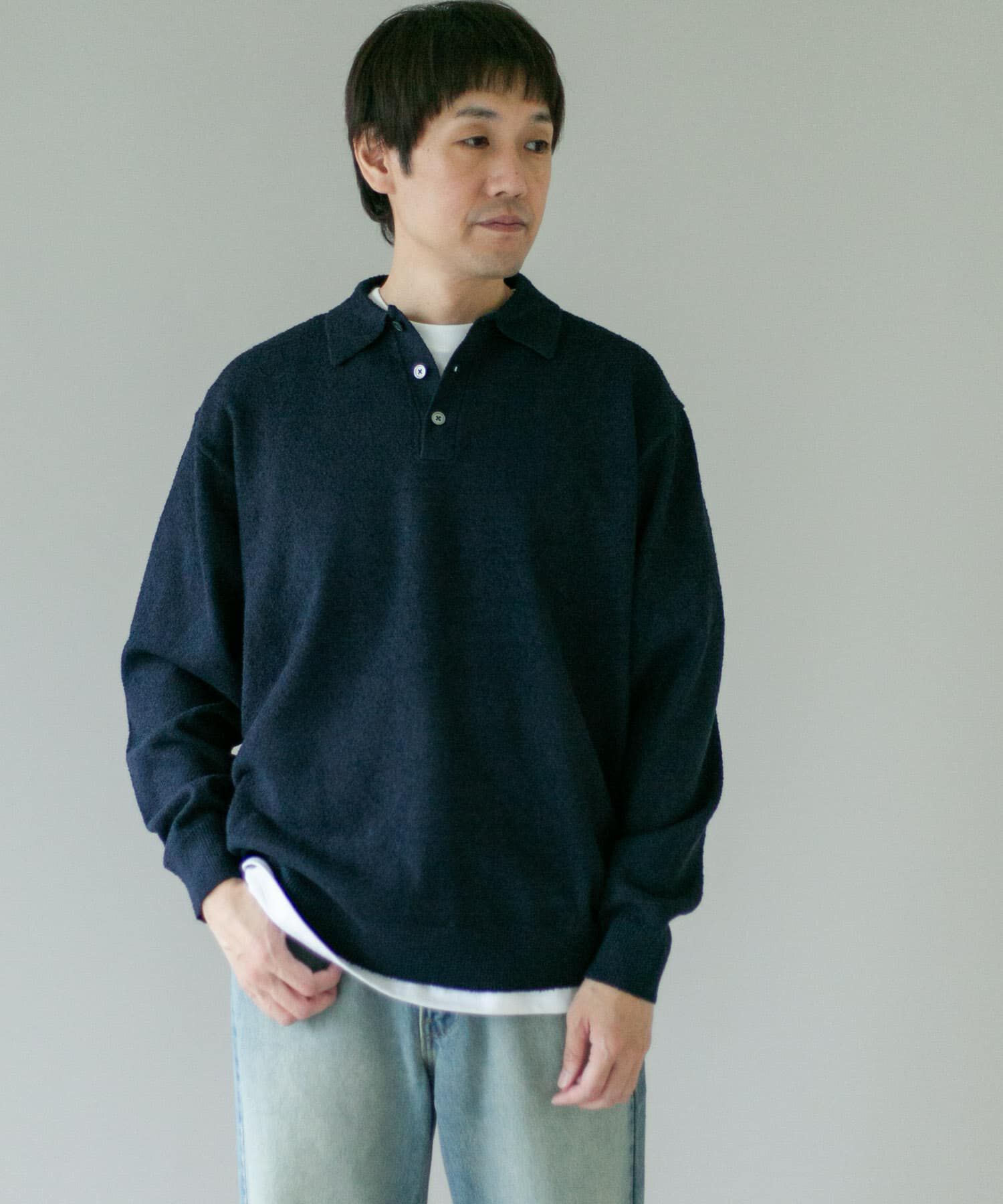 URBAN RESEARCH DOORS「ミニブークレ ニットポロ」|ニット・セーター|