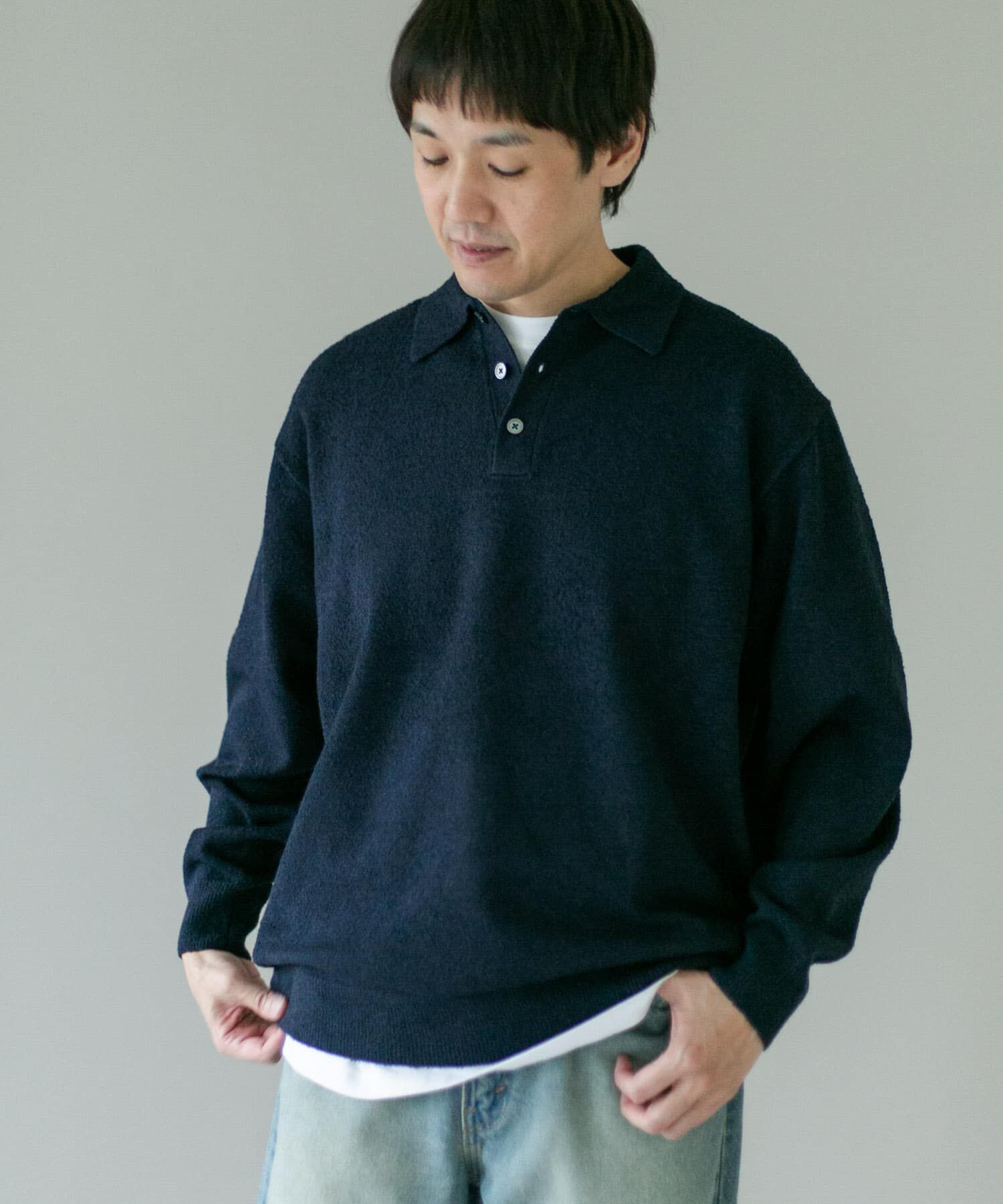 URBAN RESEARCH DOORS「ミニブークレ ニットポロ」|ニット・セーター|