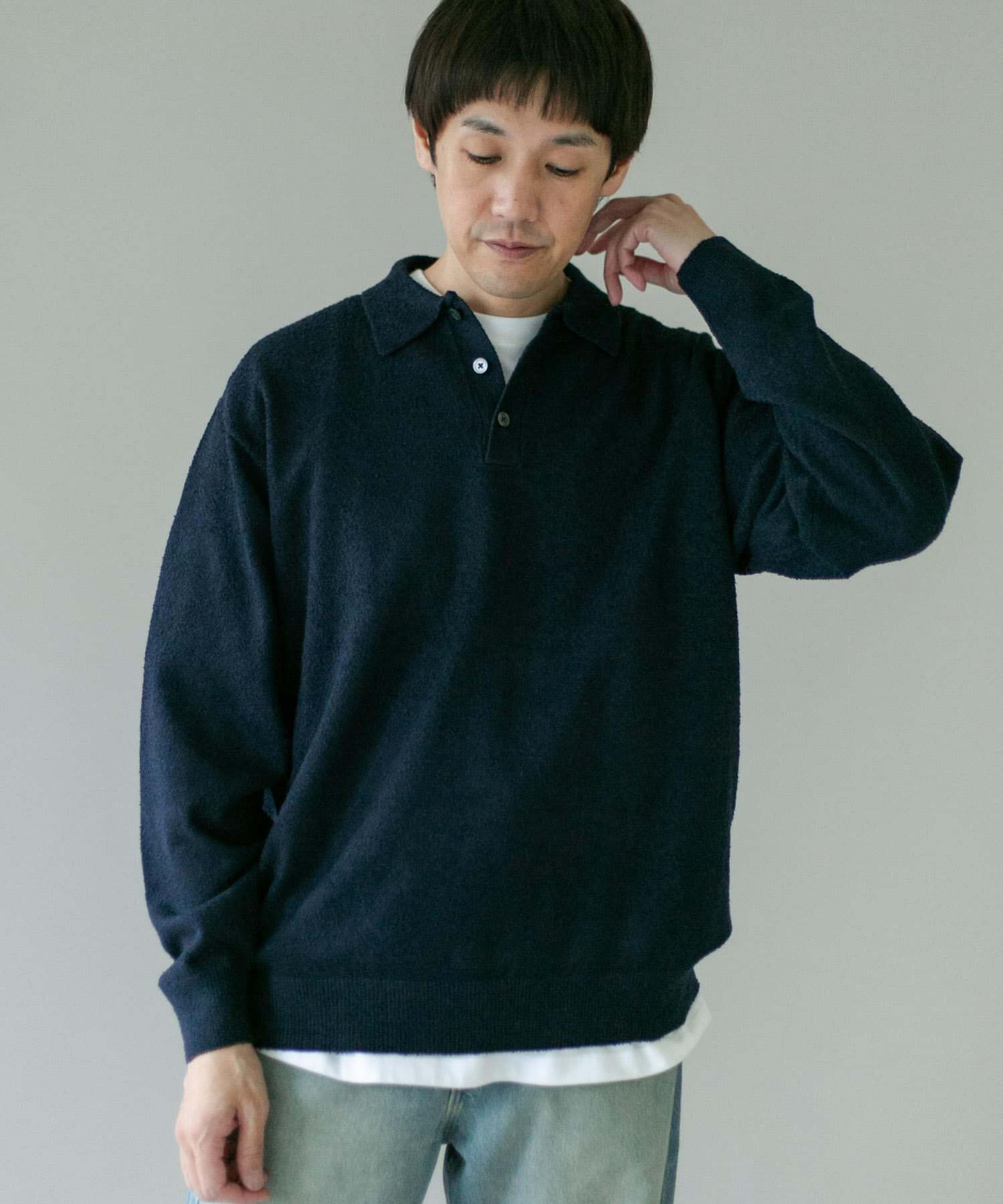 URBAN RESEARCH DOORS「ミニブークレ ニットポロ」|ニット・セーター|