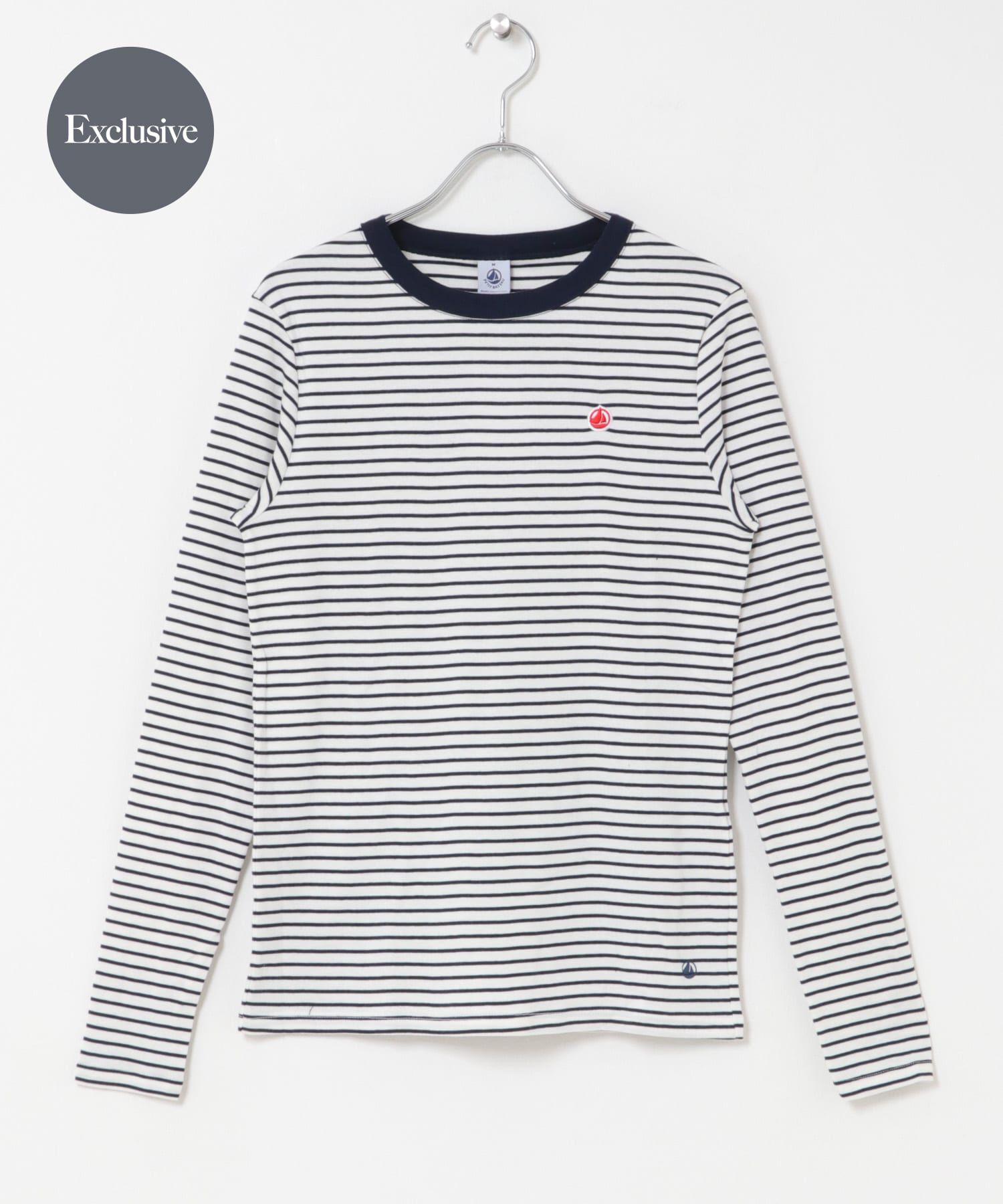 URBAN RESEARCH DOORS「『別注』PETIT BATEAU&times;DOORS　EMBROIDERYロングTシャツ ST」|Tシャツ・カットソー|ホワイト系その他