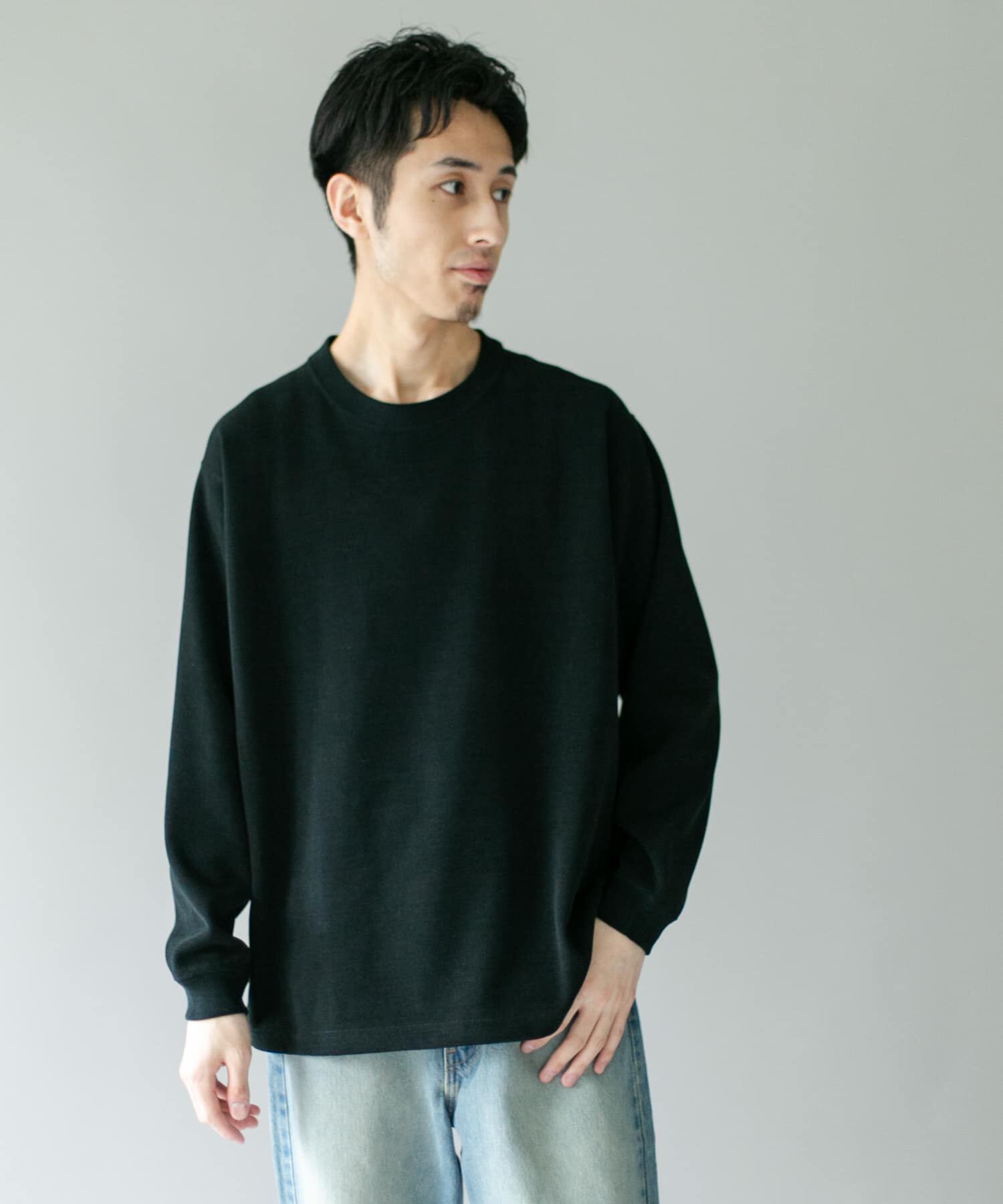URBAN RESEARCH DOORS「コーデュロイタッチクルーネックロングスリーブ Tシャツ」|Tシャツ・カットソー|