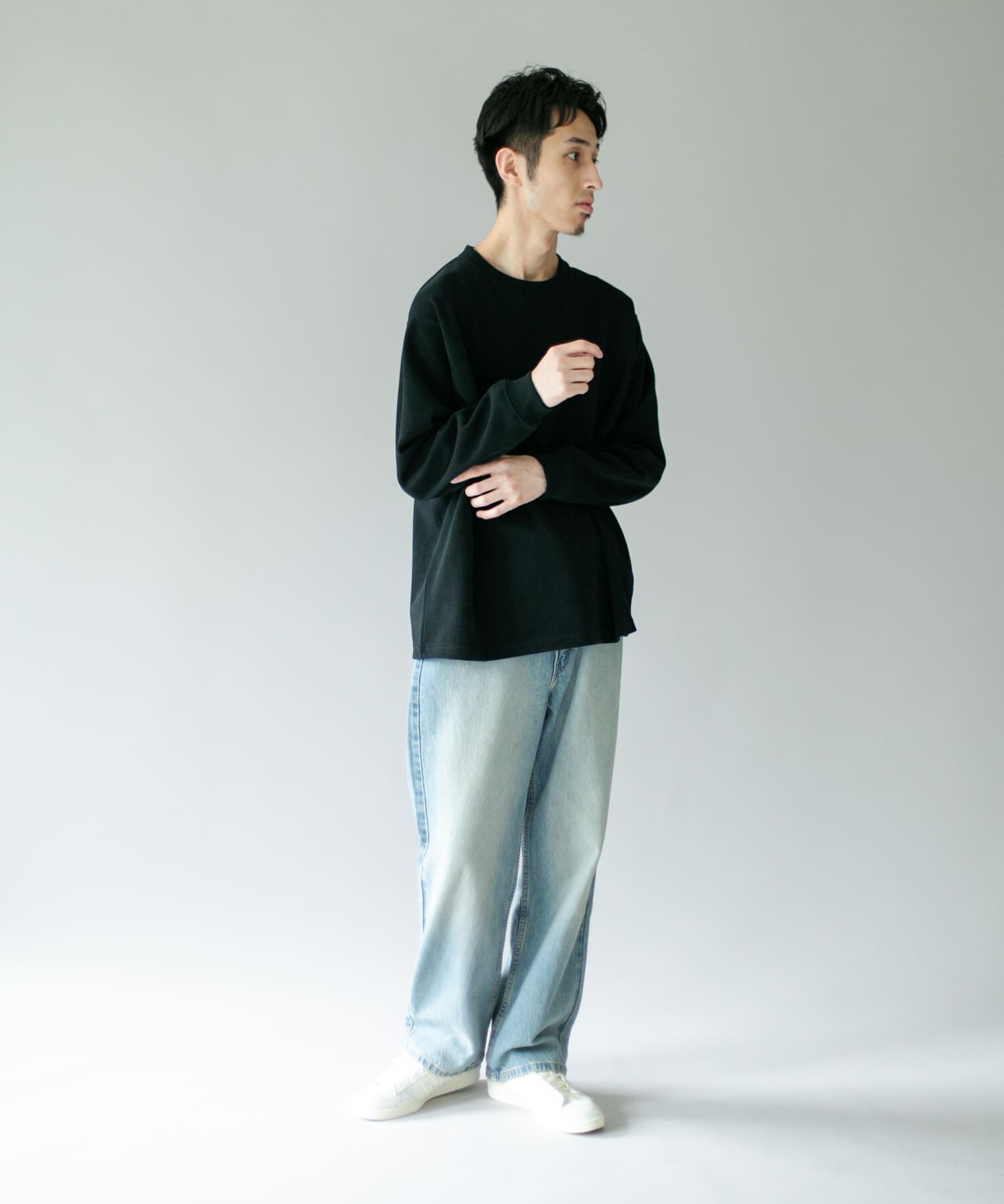 URBAN RESEARCH DOORS「コーデュロイタッチクルーネックロングスリーブ Tシャツ」|Tシャツ・カットソー|