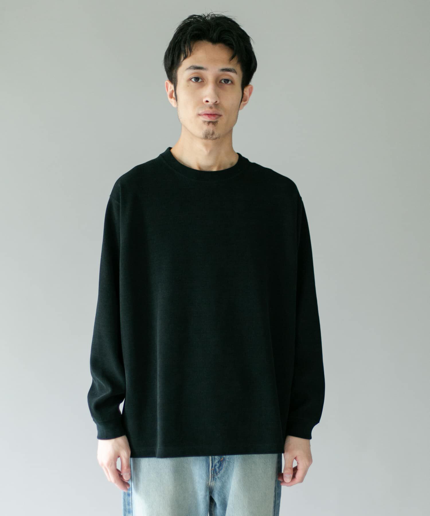 URBAN RESEARCH DOORS「コーデュロイタッチクルーネックロングスリーブ Tシャツ」|Tシャツ・カットソー|