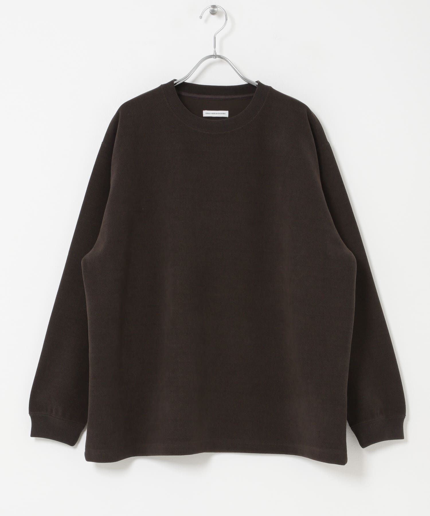 URBAN RESEARCH DOORS「コーデュロイタッチクルーネックロングスリーブ Tシャツ」|Tシャツ・カットソー|