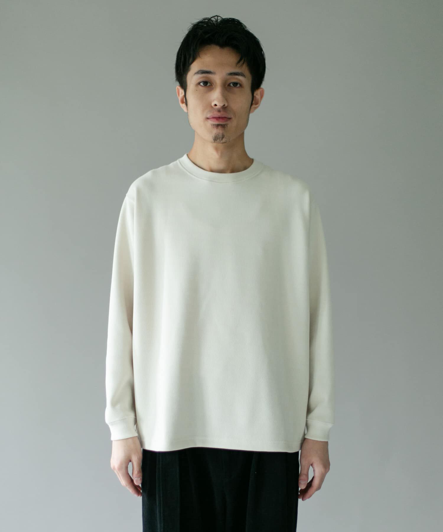 URBAN RESEARCH DOORS「コーデュロイタッチクルーネックロングスリーブ Tシャツ」|Tシャツ・カットソー|