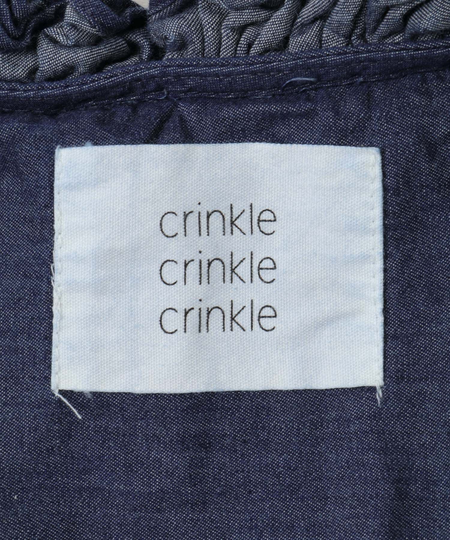 URBAN RESEARCH「crinkle crinkle crinkle　INDIGO FRILL COLLAR SHIRTS」|シャツ・ブラウス|