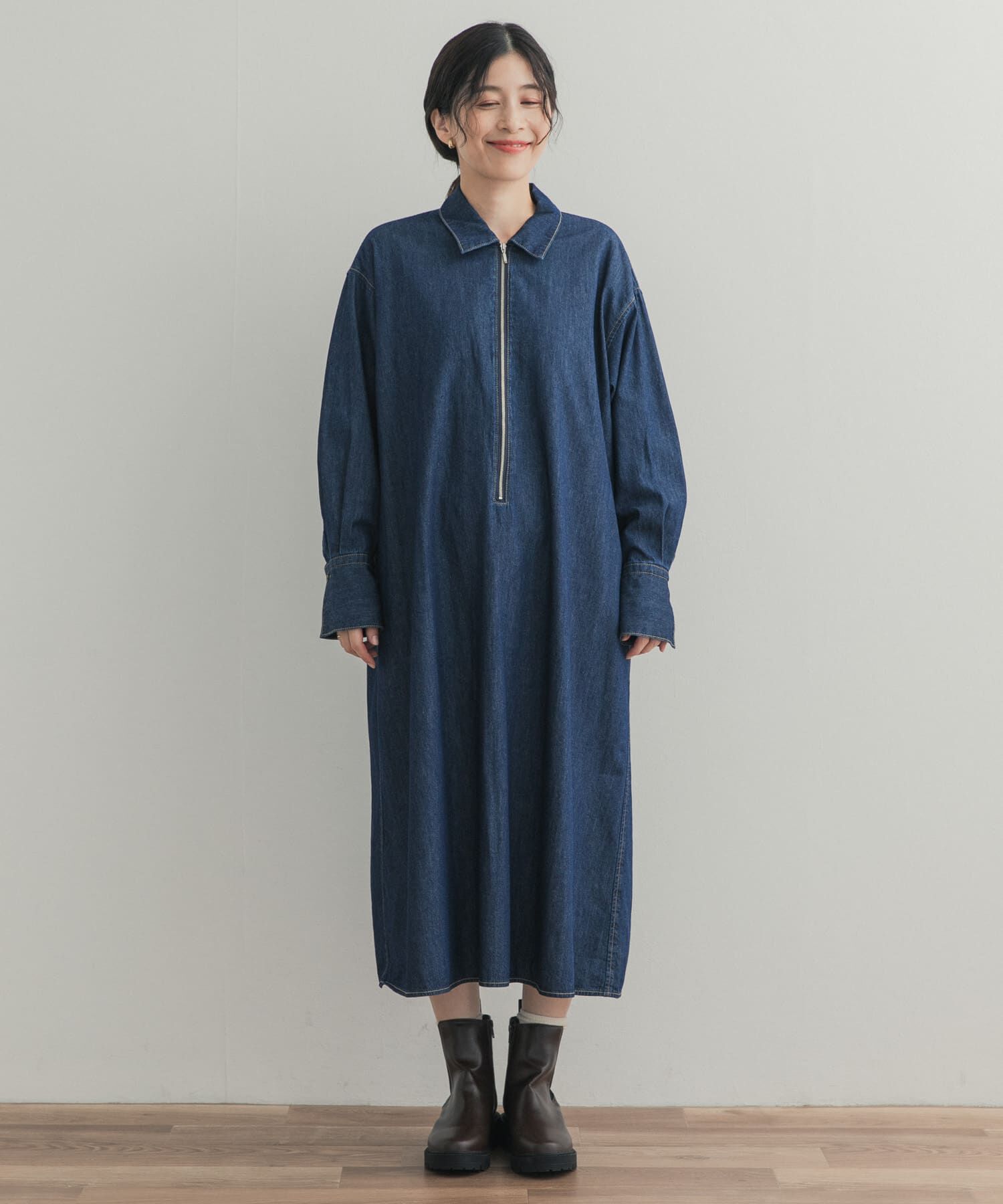 URBAN RESEARCH DOORS「フロントジップデニムワンピース」|その他|