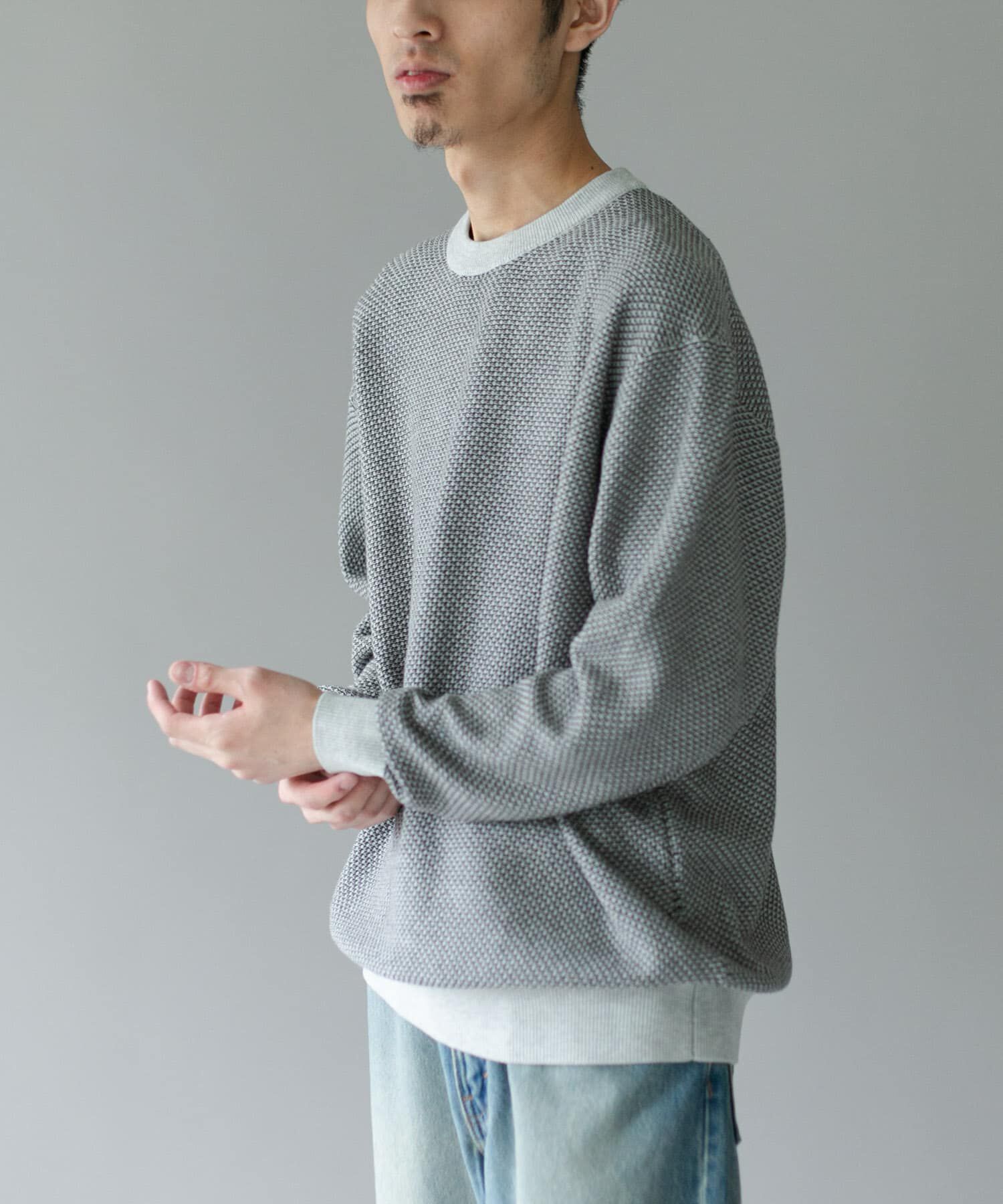 URBAN RESEARCH DOORS「配色カノコニットプルオーバー」|ニット・セーター|