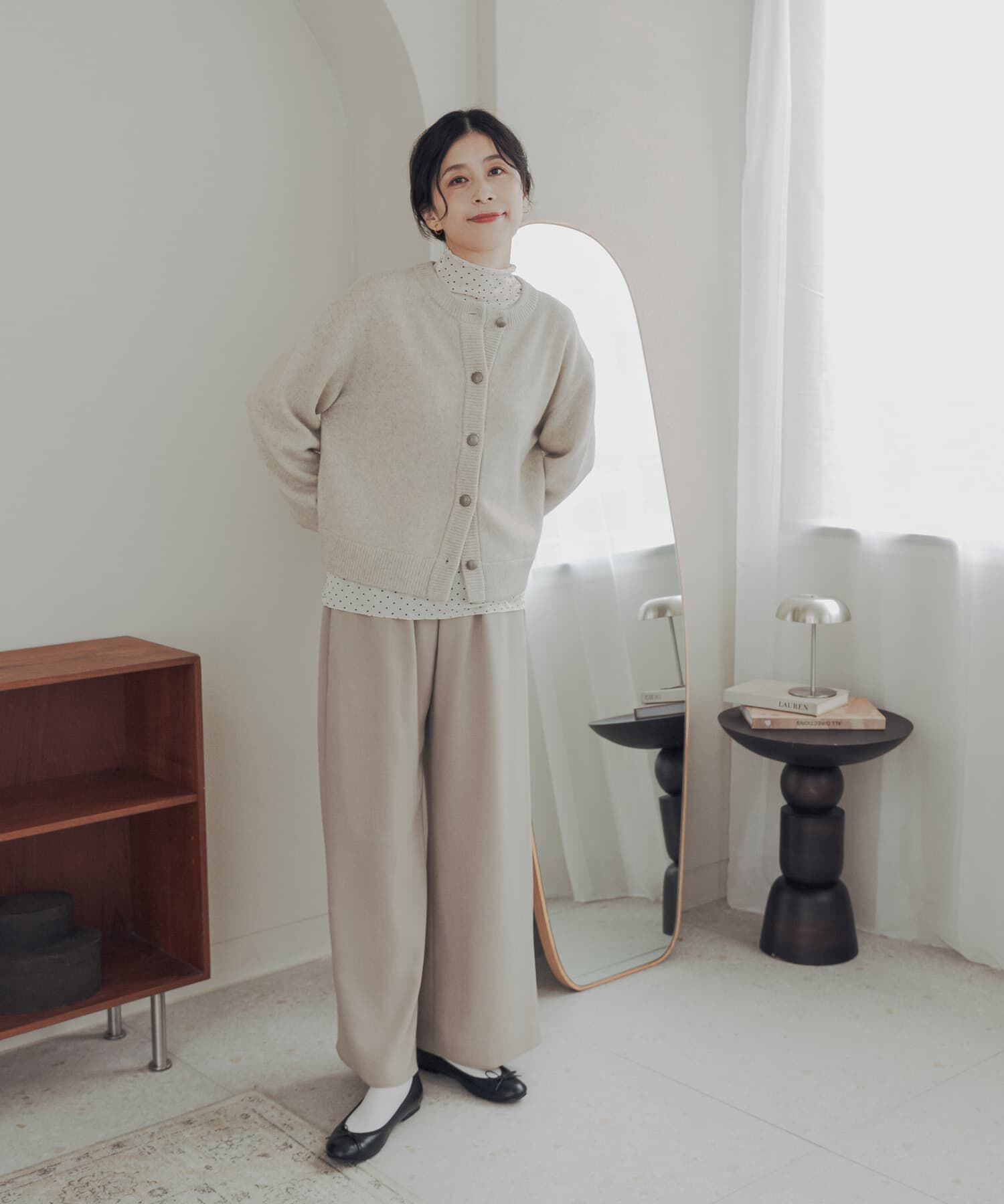 URBAN RESEARCH DOORS「ハミルトンウールクルーネックカーディガン」|カーディガン|