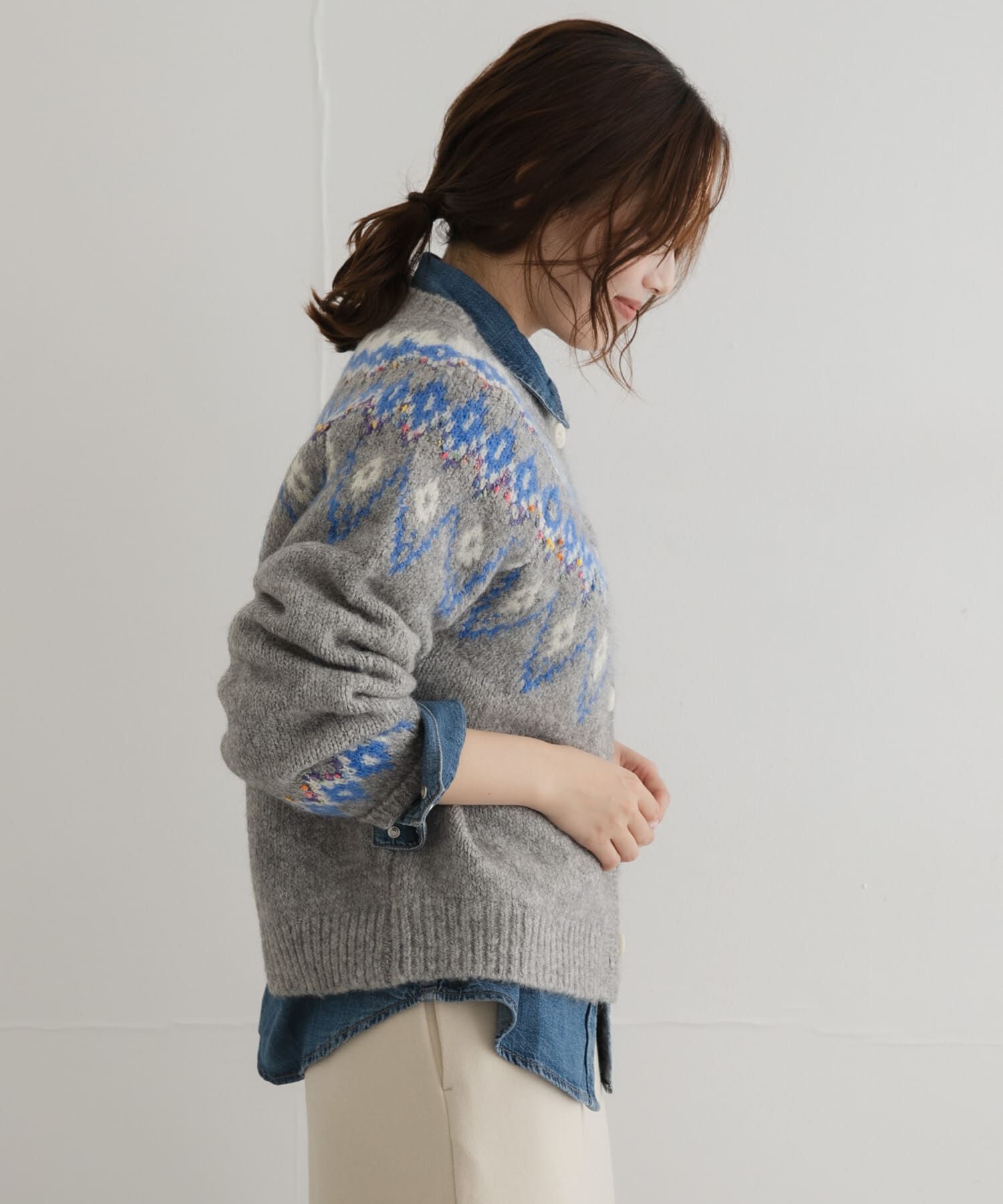 Sonny Label 「ノルディック柄編みニットカーディガン」|カーディガン|