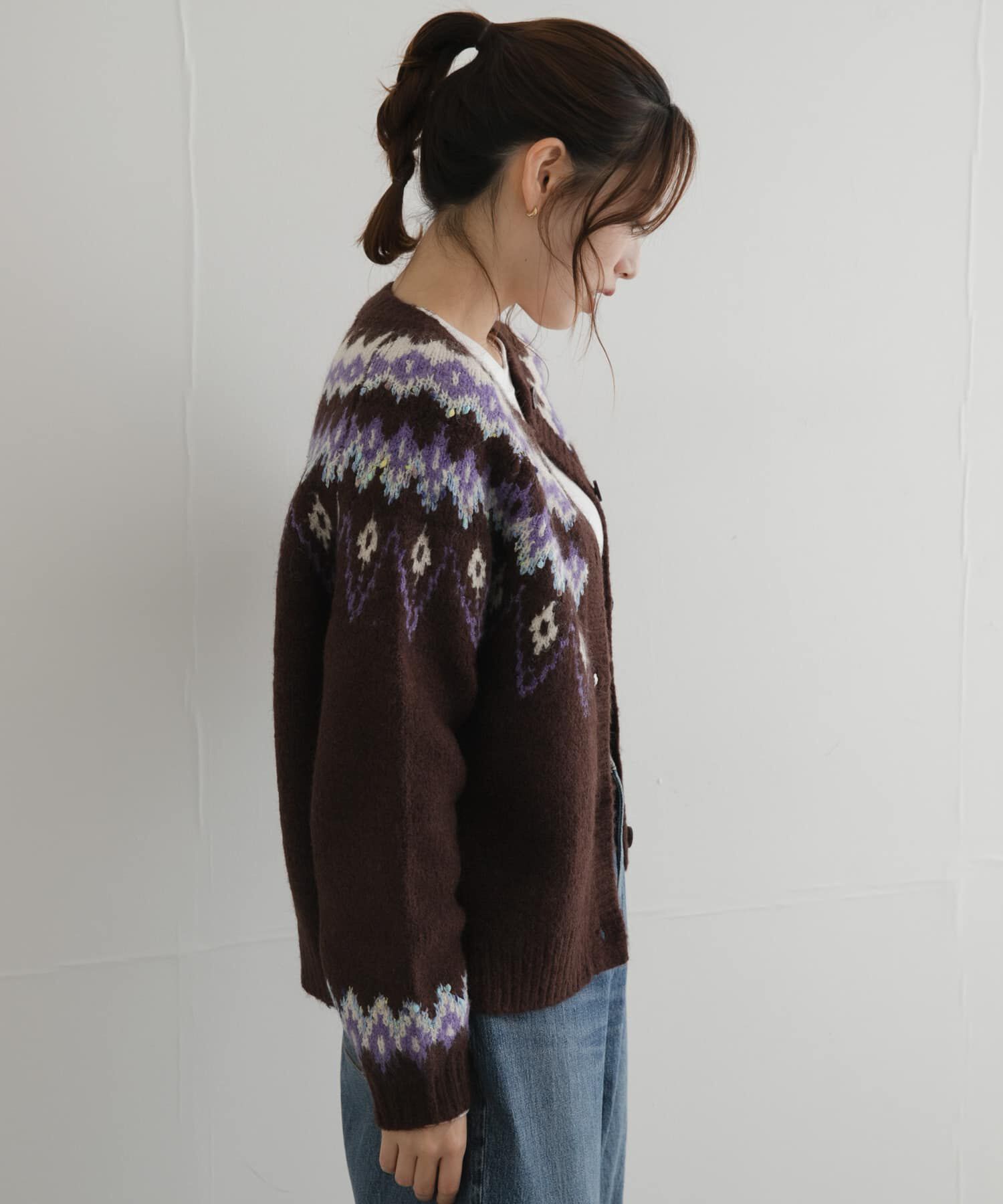 Sonny Label 「ノルディック柄編みニットカーディガン」|カーディガン|