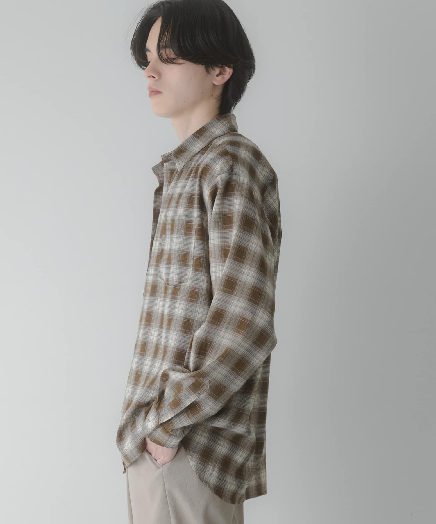 SENSE OF PLACE by URBAN RESEARCH「マドラスチェックロングスリーブシャツ」|シャツ・ブラウス|