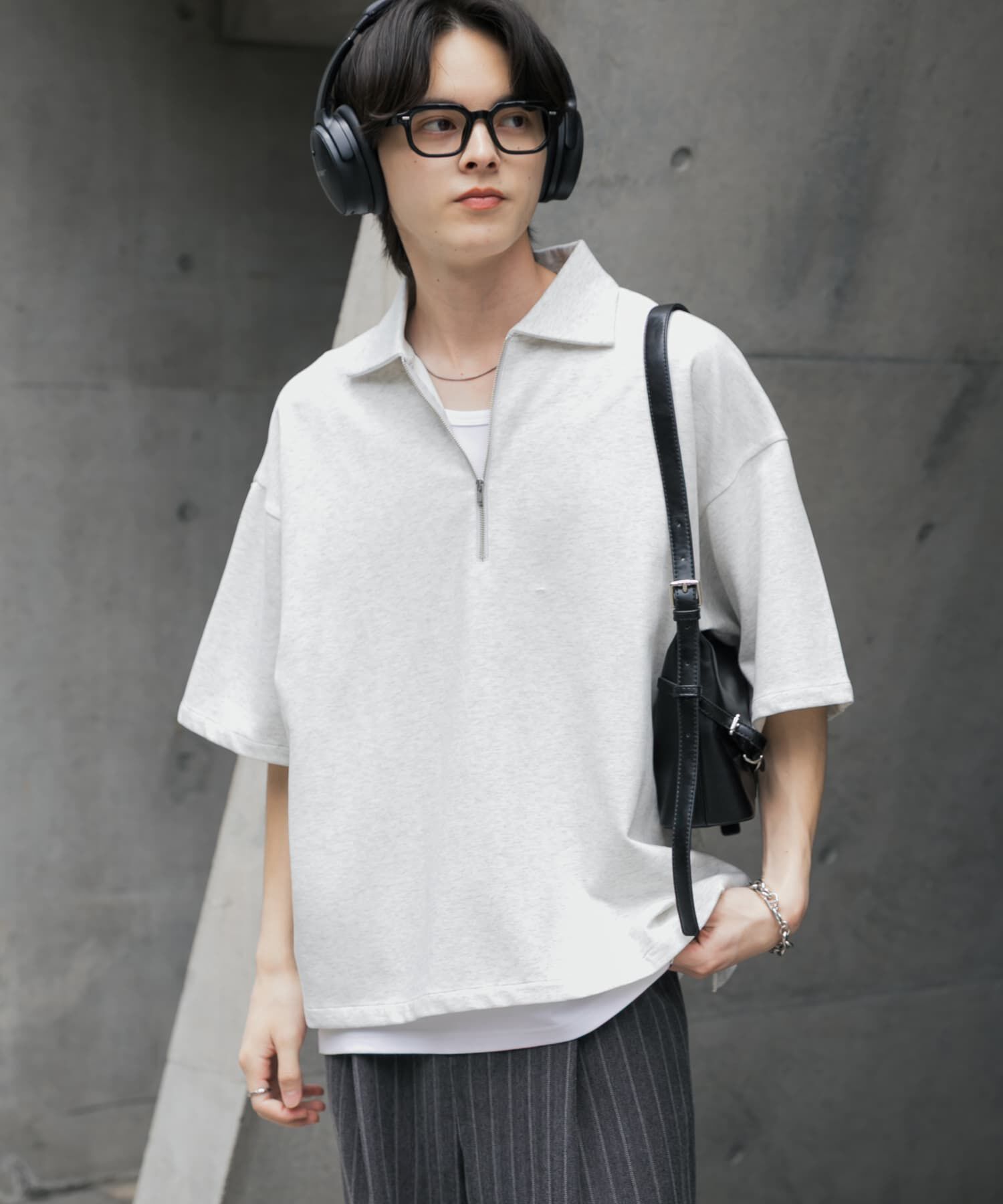 SENSE OF PLACE by URBAN RESEARCH「『ユニセックス』ダンボールポンチハーフジップショートスリーブTシャツ」|Tシャツ・カットソー|