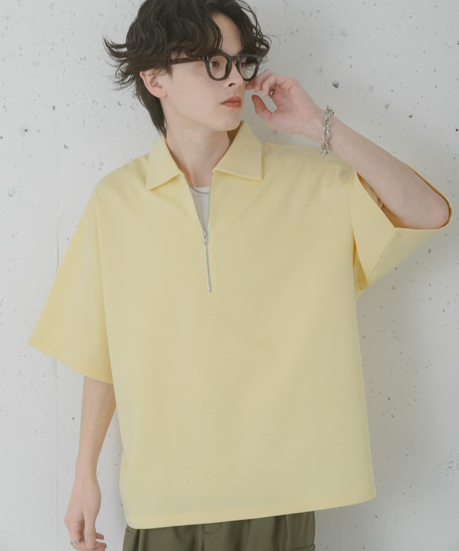 SENSE OF PLACE by URBAN RESEARCH「『ユニセックス』ダンボールポンチハーフジップショートスリーブTシャツ」|Tシャツ・カットソー|