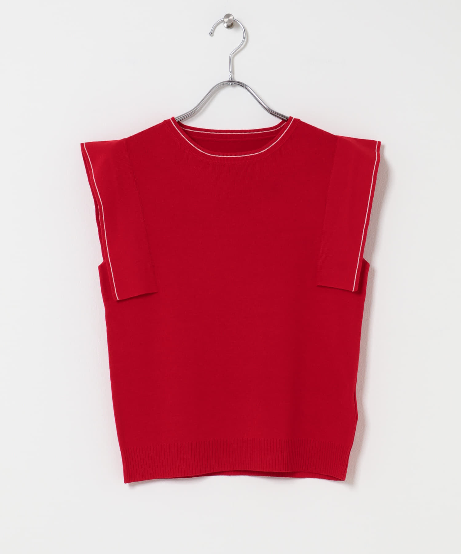 SENSE OF PLACE by URBAN RESEARCH「『洗濯可』パネルスリーブノースリセーター」|ニット・セーター|
