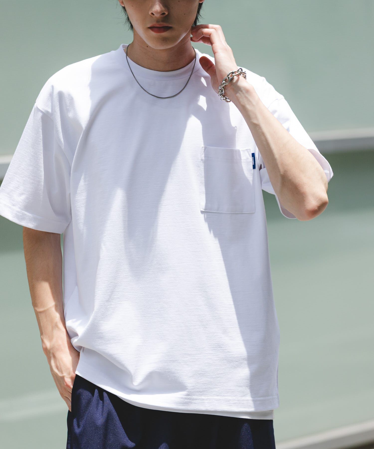 SENSE OF PLACE by URBAN RESEARCH「『UR TECH ひやサラクール』リラックスポケットTシャツ」|Tシャツ・カットソー|