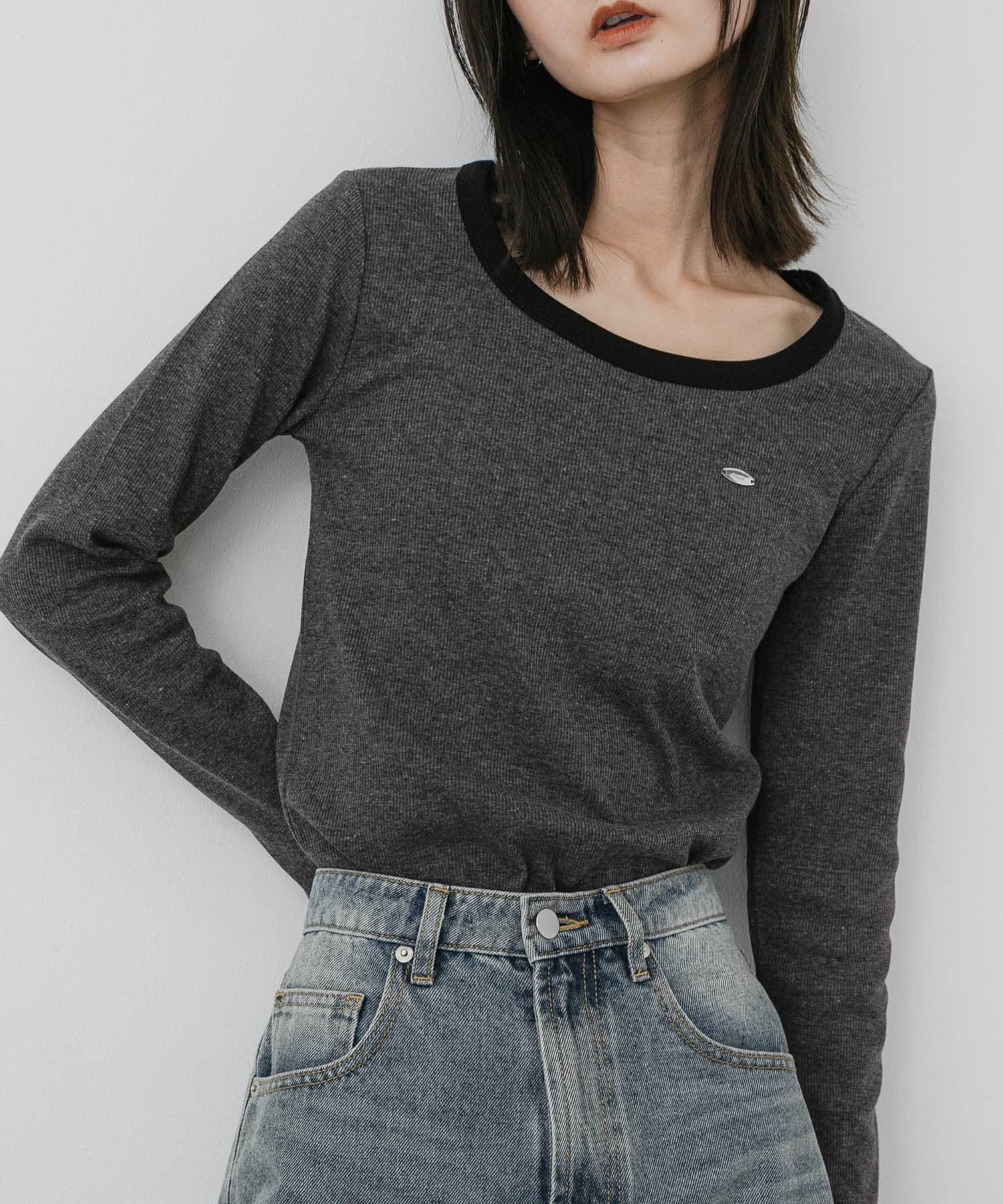 SENSE OF PLACE by URBAN RESEARCH「ラウンドネックリブTシャツ」|Tシャツ・カットソー|