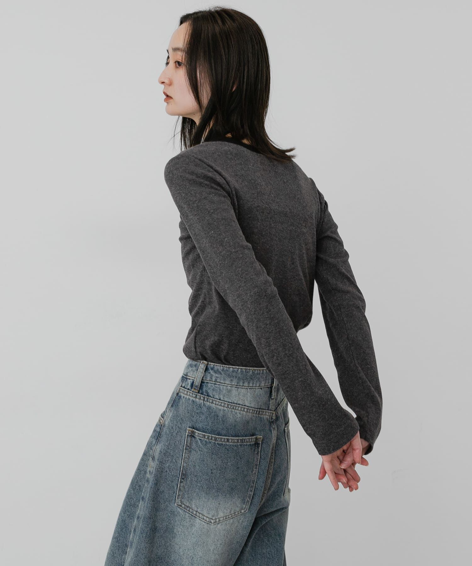 SENSE OF PLACE by URBAN RESEARCH「ラウンドネックリブTシャツ」|Tシャツ・カットソー|