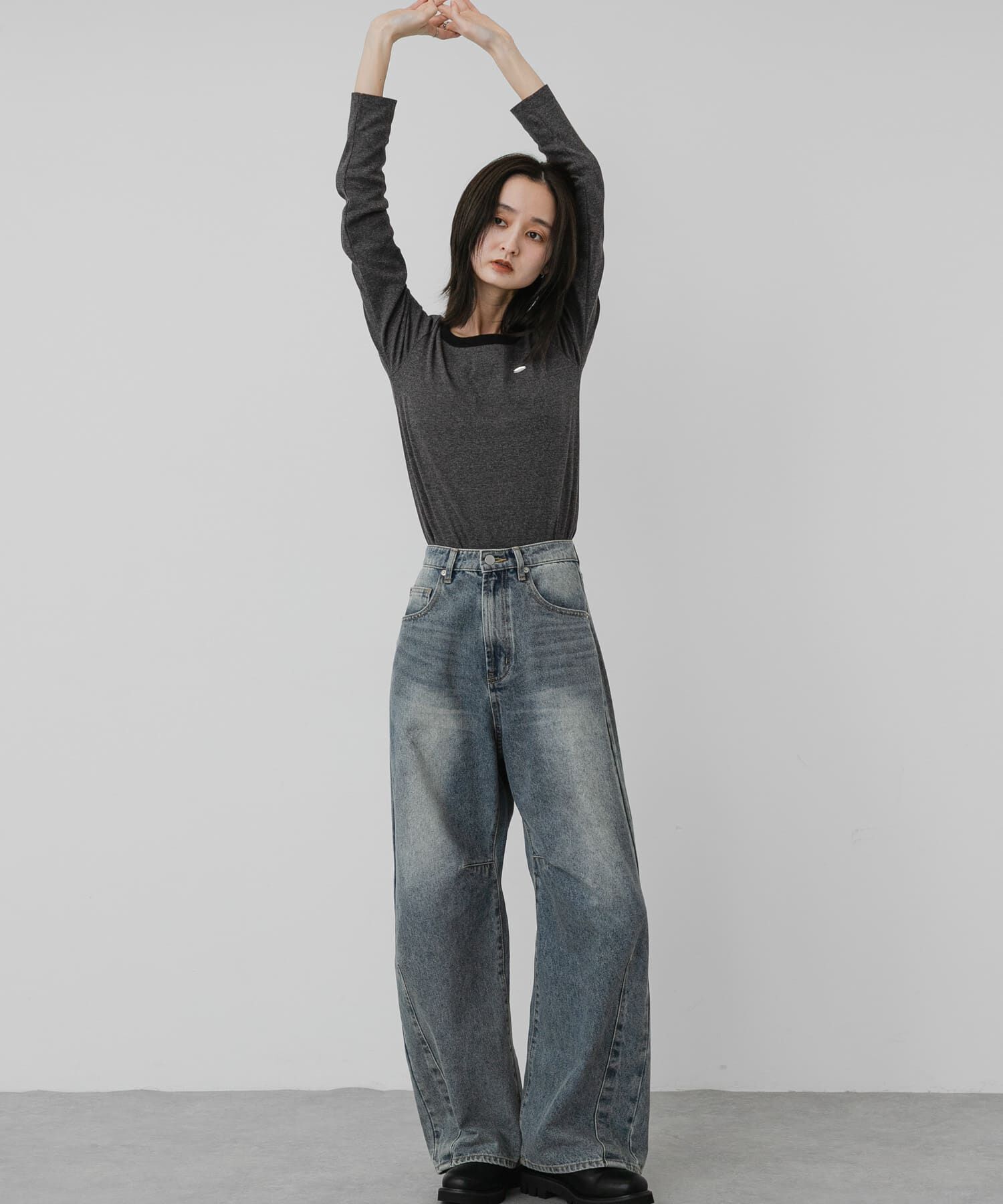 SENSE OF PLACE by URBAN RESEARCH「ラウンドネックリブTシャツ」|Tシャツ・カットソー|
