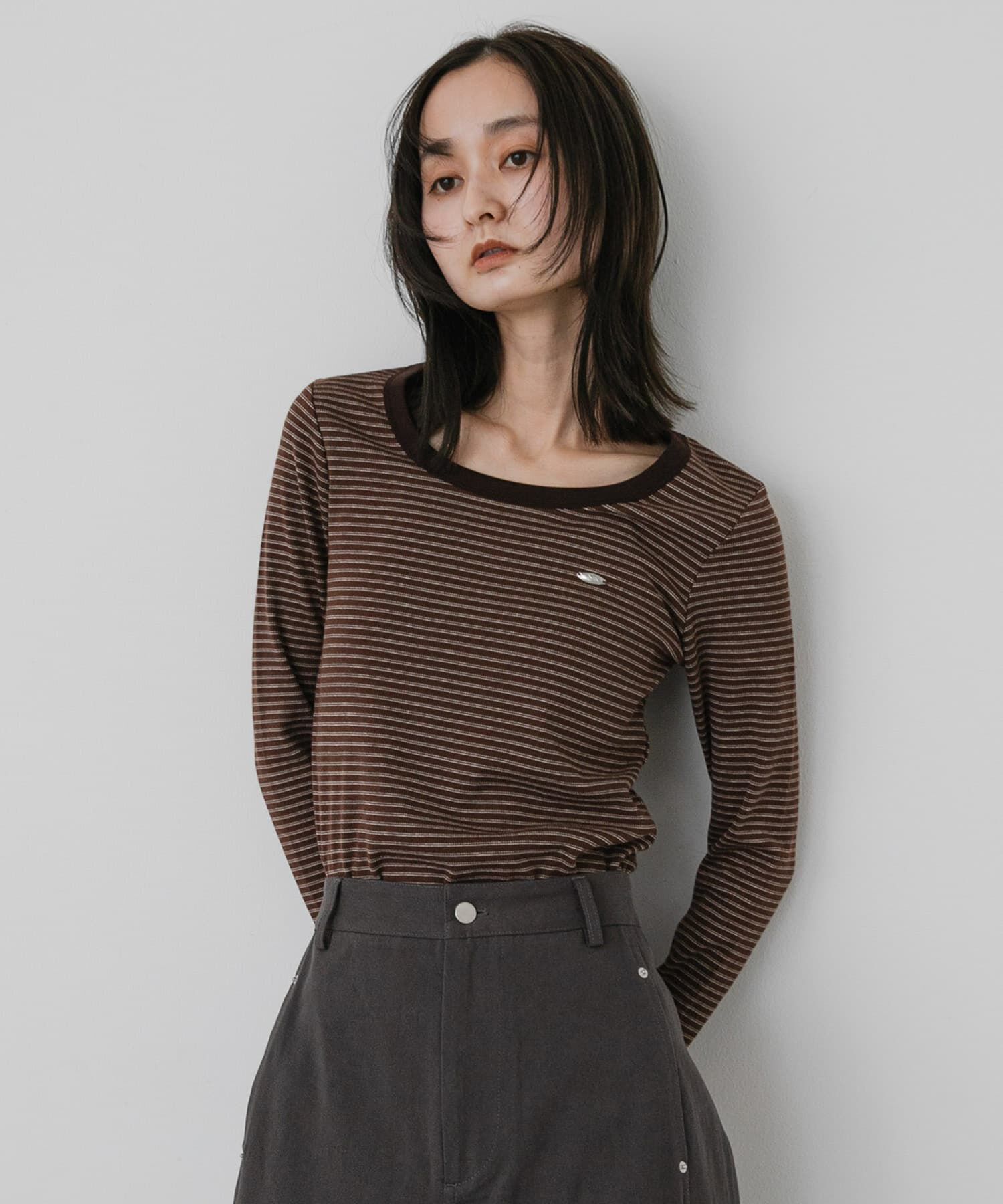 SENSE OF PLACE by URBAN RESEARCH「ラウンドネックリブTシャツ」|Tシャツ・カットソー|