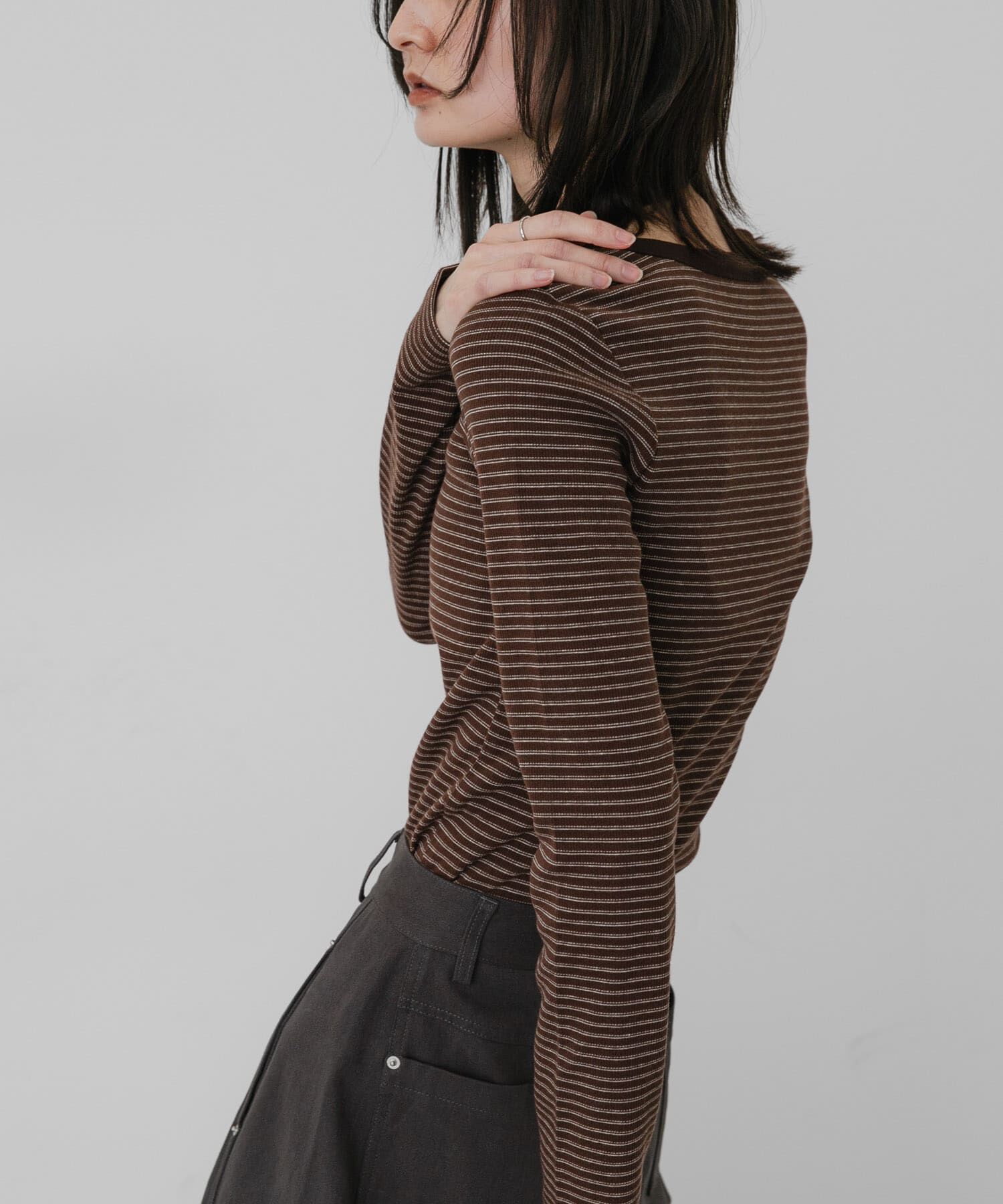 SENSE OF PLACE by URBAN RESEARCH「ラウンドネックリブTシャツ」|Tシャツ・カットソー|