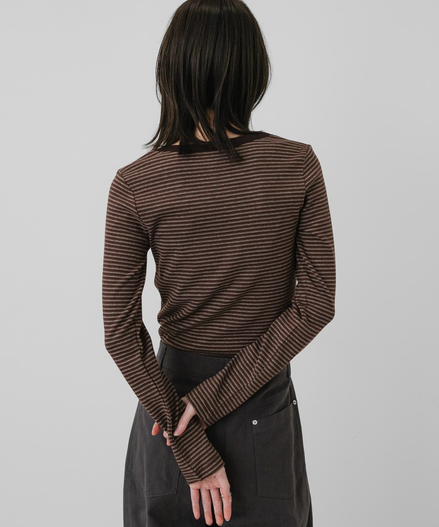 SENSE OF PLACE by URBAN RESEARCH「ラウンドネックリブTシャツ」|Tシャツ・カットソー|
