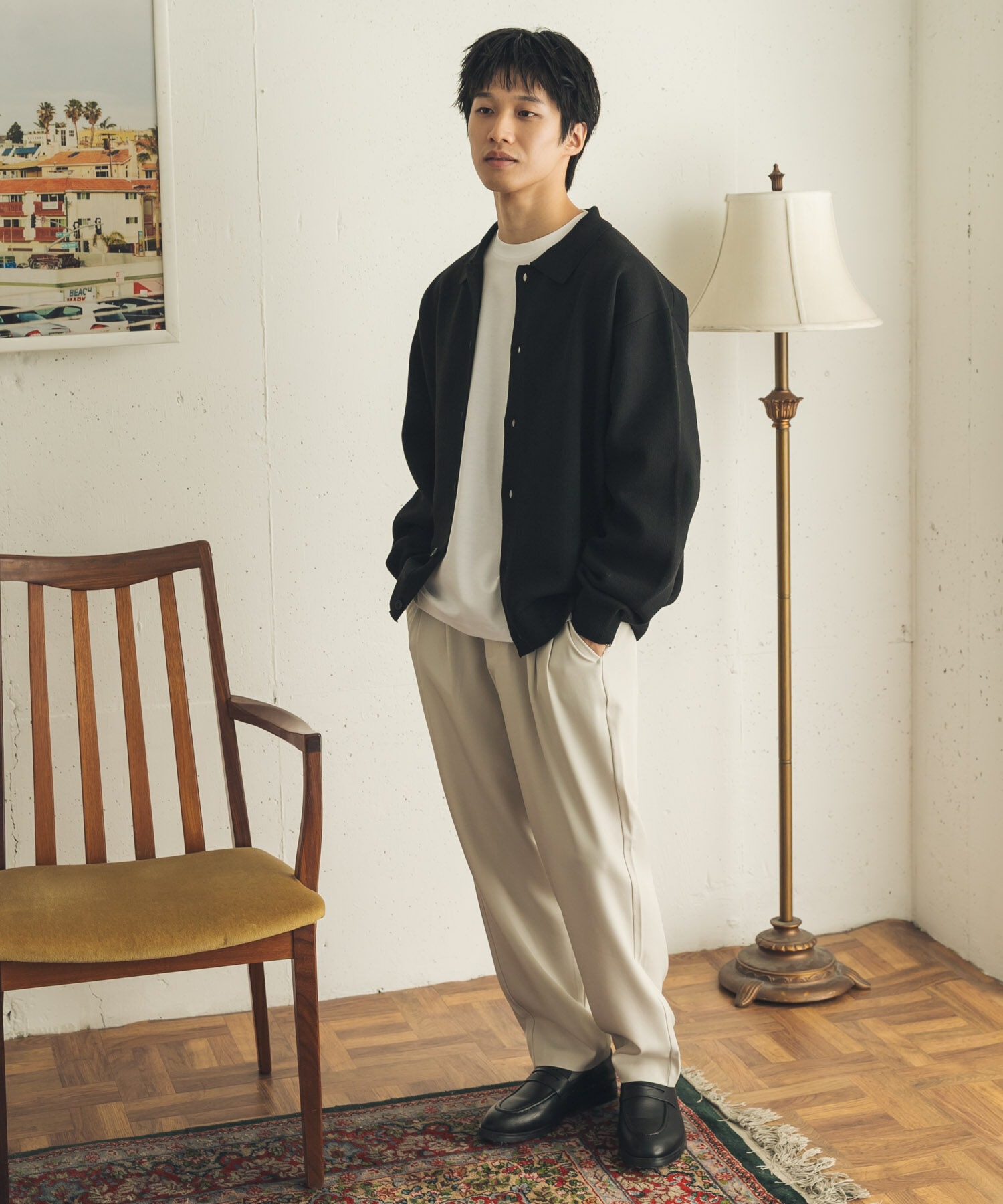 SENSE OF PLACE by URBAN RESEARCH「『一部WEB限定カラー』『洗濯可』スウェットライクニットカーディガン」|カーディガン|