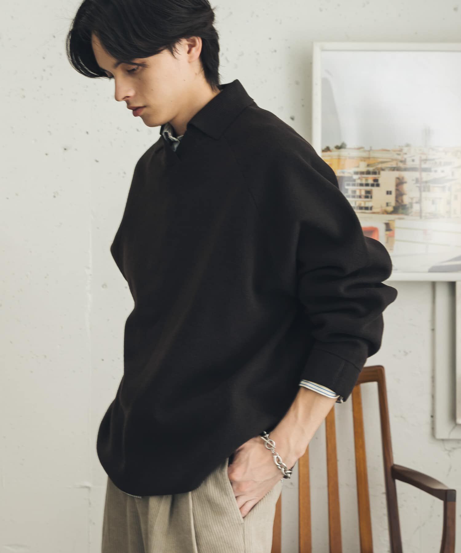 SENSE OF PLACE by URBAN RESEARCH「『一部WEB限定カラー』『洗濯可』スウェットライクスキッパーニット」|ニット・セーター|