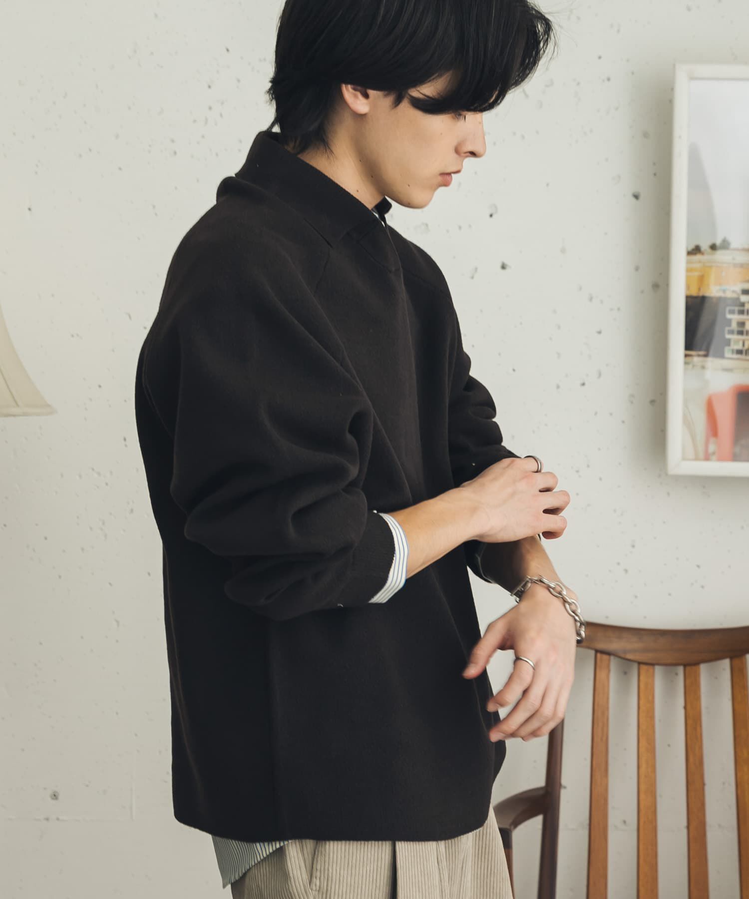 SENSE OF PLACE by URBAN RESEARCH「『一部WEB限定カラー』『洗濯可』スウェットライクスキッパーニット」|ニット・セーター|