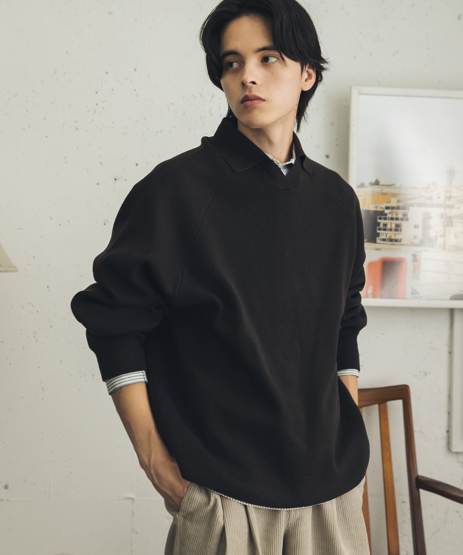 SENSE OF PLACE by URBAN RESEARCH「『一部WEB限定カラー』『洗濯可』スウェットライクスキッパーニット」|ニット・セーター|