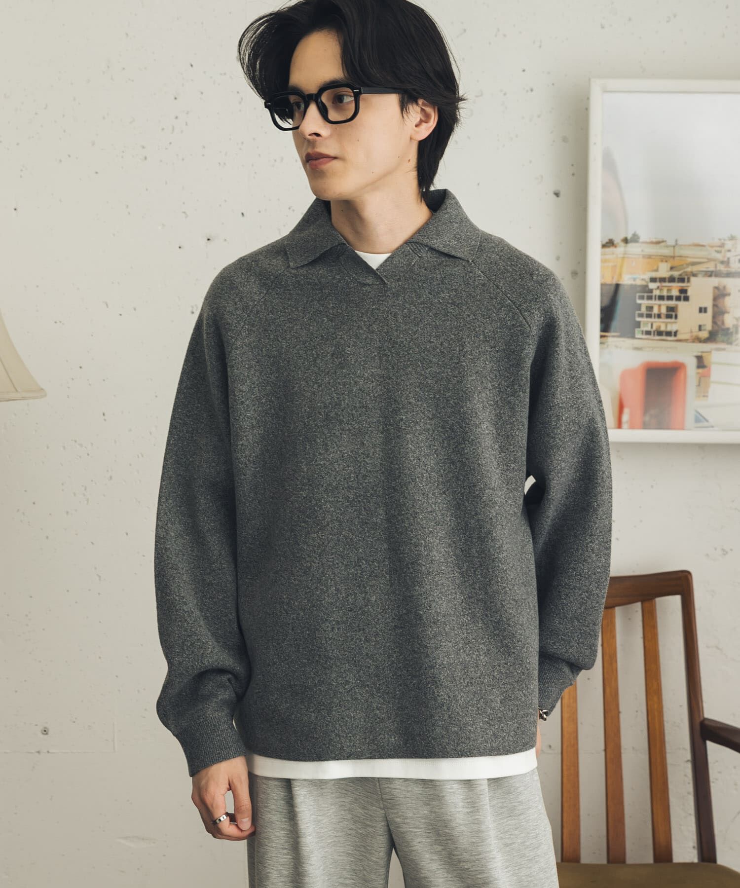 SENSE OF PLACE by URBAN RESEARCH「『一部WEB限定カラー』『洗濯可』スウェットライクスキッパーニット」|ニット・セーター|