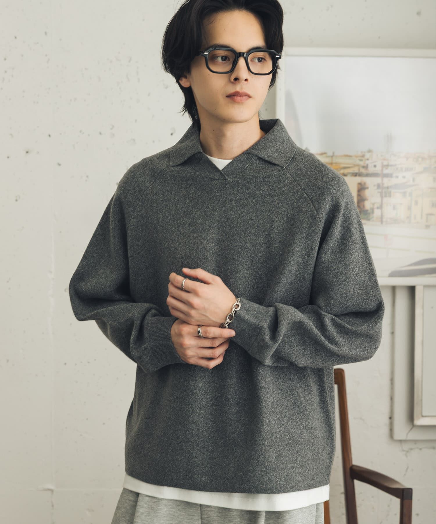 SENSE OF PLACE by URBAN RESEARCH「『一部WEB限定カラー』『洗濯可』スウェットライクスキッパーニット」|ニット・セーター|