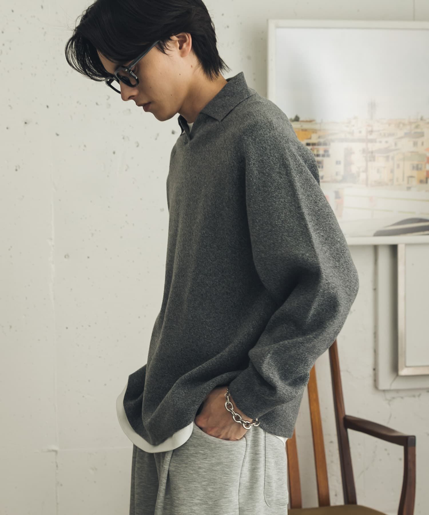 SENSE OF PLACE by URBAN RESEARCH「『一部WEB限定カラー』『洗濯可』スウェットライクスキッパーニット」|ニット・セーター|