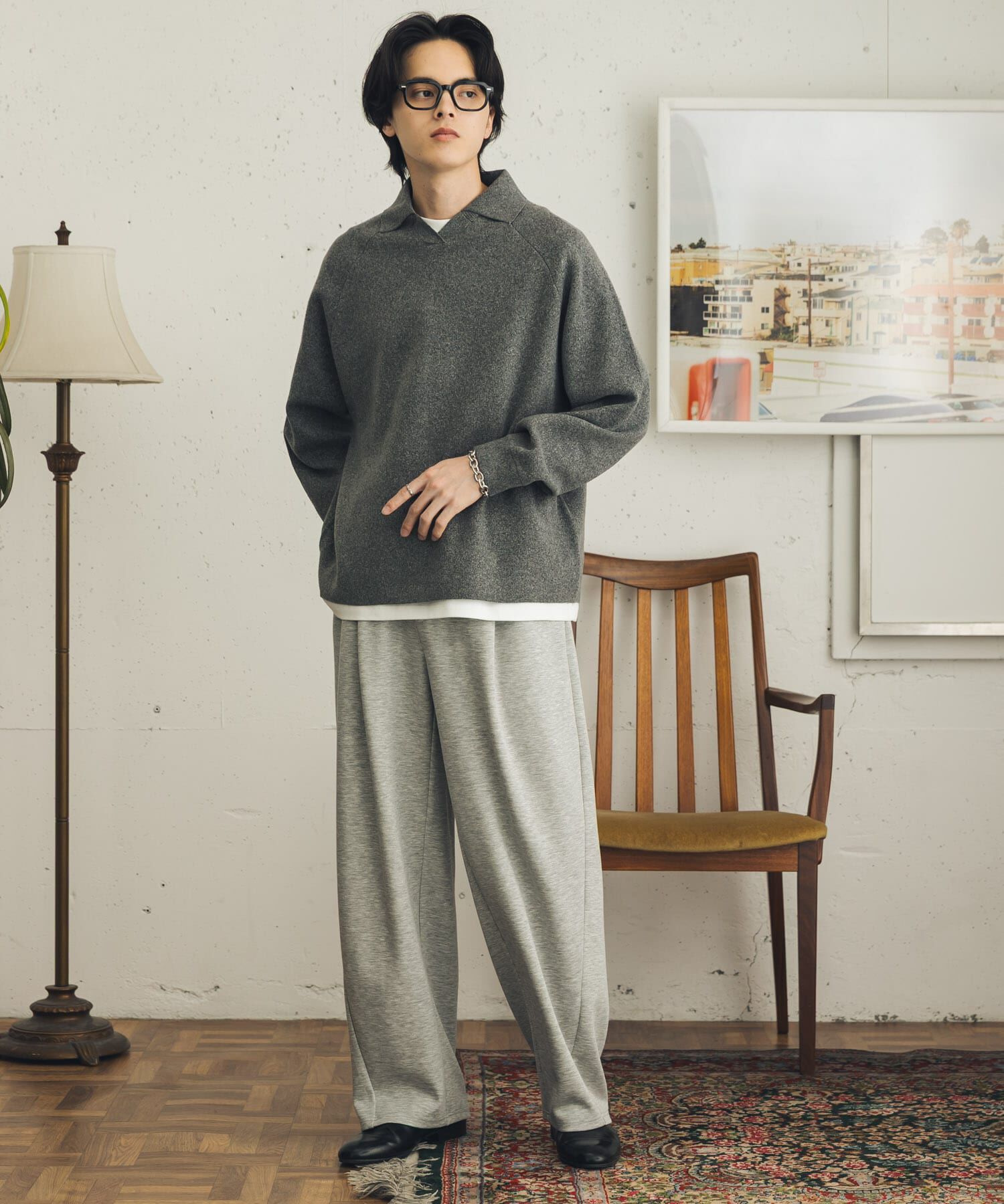 SENSE OF PLACE by URBAN RESEARCH「『一部WEB限定カラー』『洗濯可』スウェットライクスキッパーニット」|ニット・セーター|