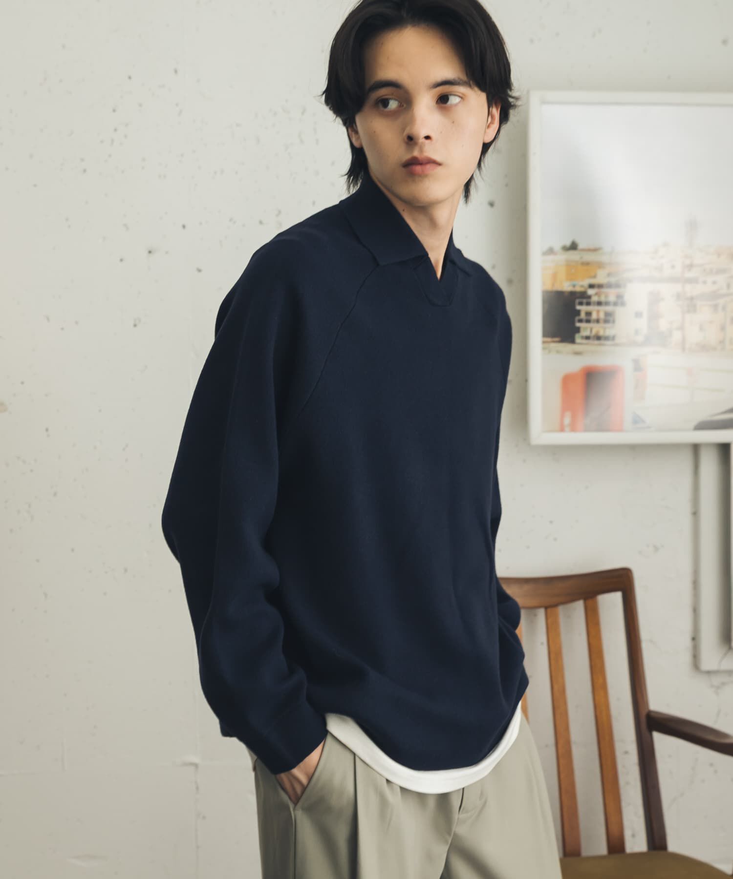 SENSE OF PLACE by URBAN RESEARCH「『一部WEB限定カラー』『洗濯可』スウェットライクスキッパーニット」|ニット・セーター|