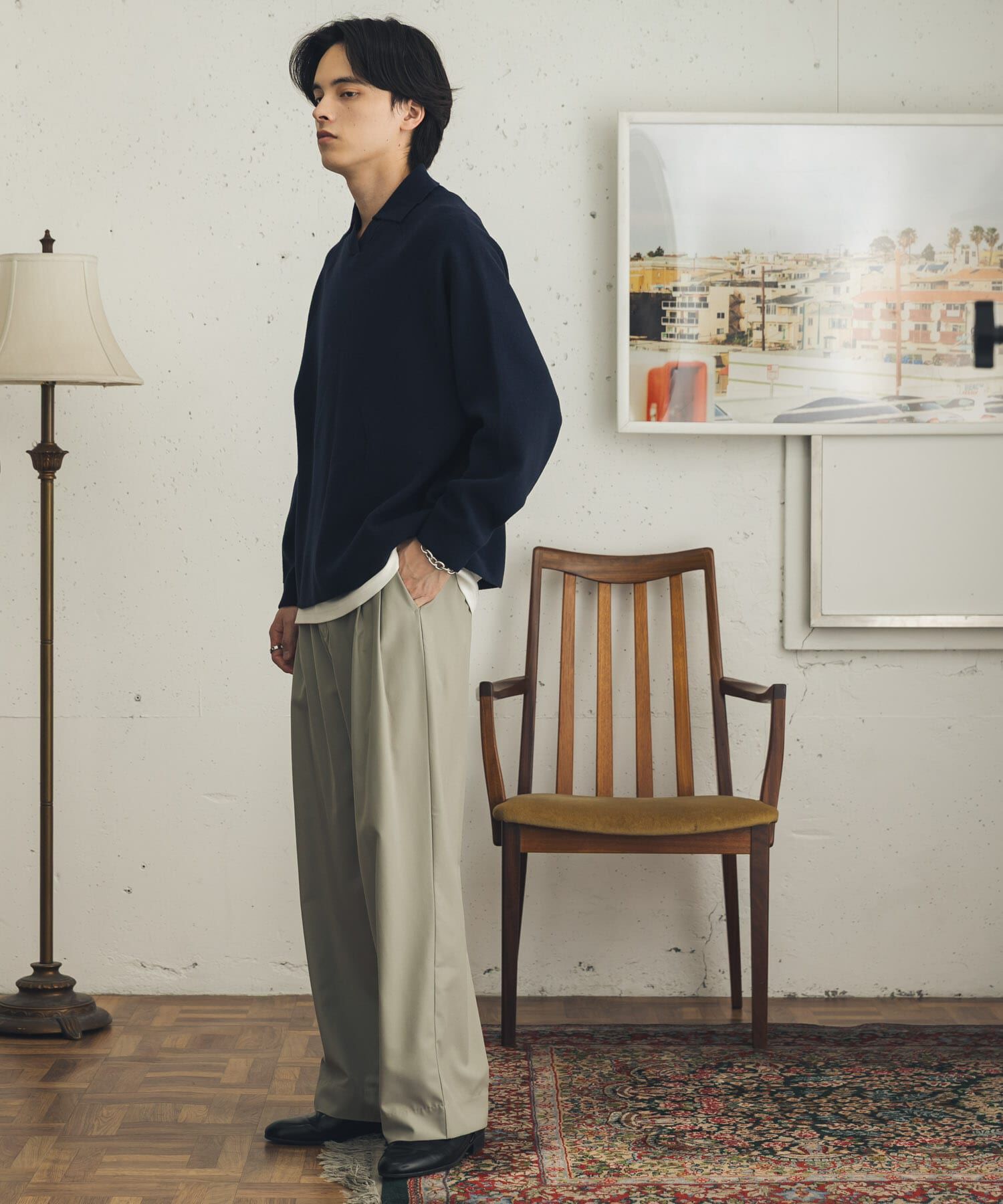 SENSE OF PLACE by URBAN RESEARCH「『一部WEB限定カラー』『洗濯可』スウェットライクスキッパーニット」|ニット・セーター|