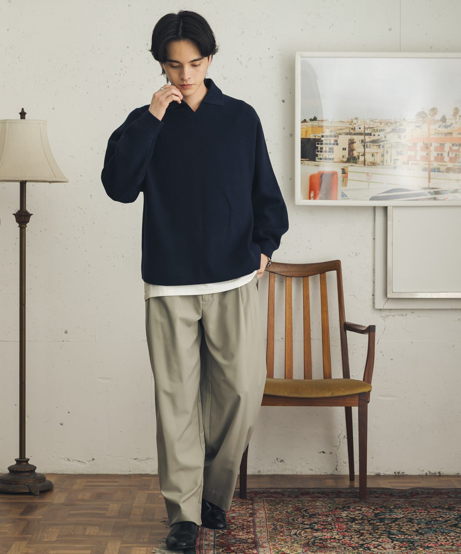 SENSE OF PLACE by URBAN RESEARCH「『一部WEB限定カラー』『洗濯可』スウェットライクスキッパーニット」|ニット・セーター|