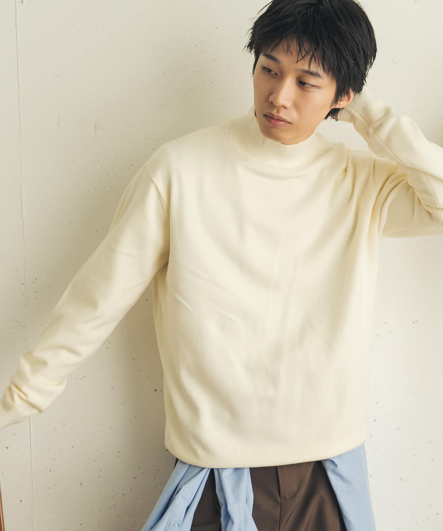 SENSE OF PLACE by URBAN RESEARCH「『一部WEB限定ｶﾗｰ』『洗濯可/静電気防止/毛玉防止』ｽﾄﾚｯﾁﾓｯｸ  」|ニット・セーター|
